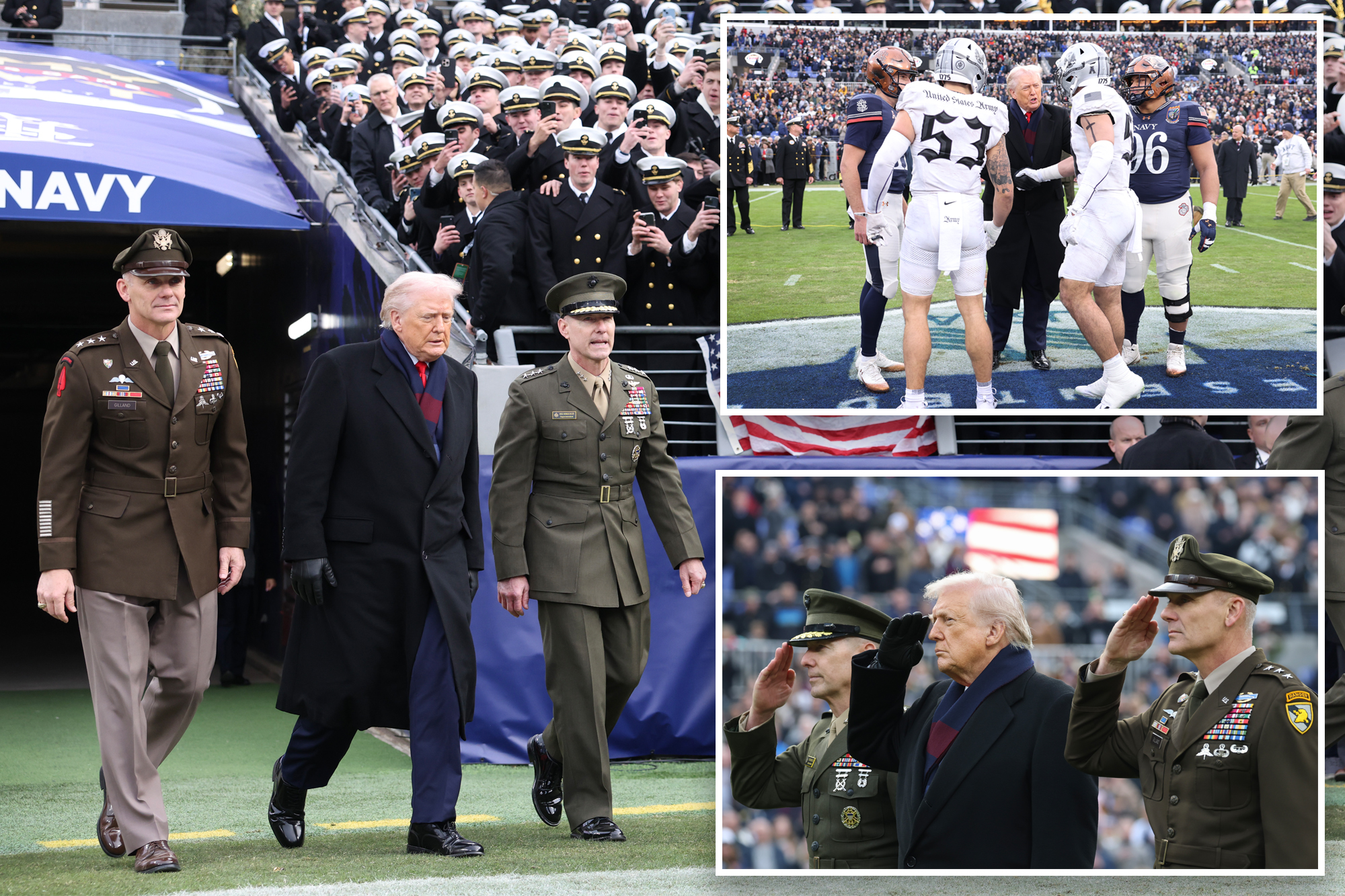 Trump attends annual Army-Navy game after condemning attack that killed 3 Americans in Syria
