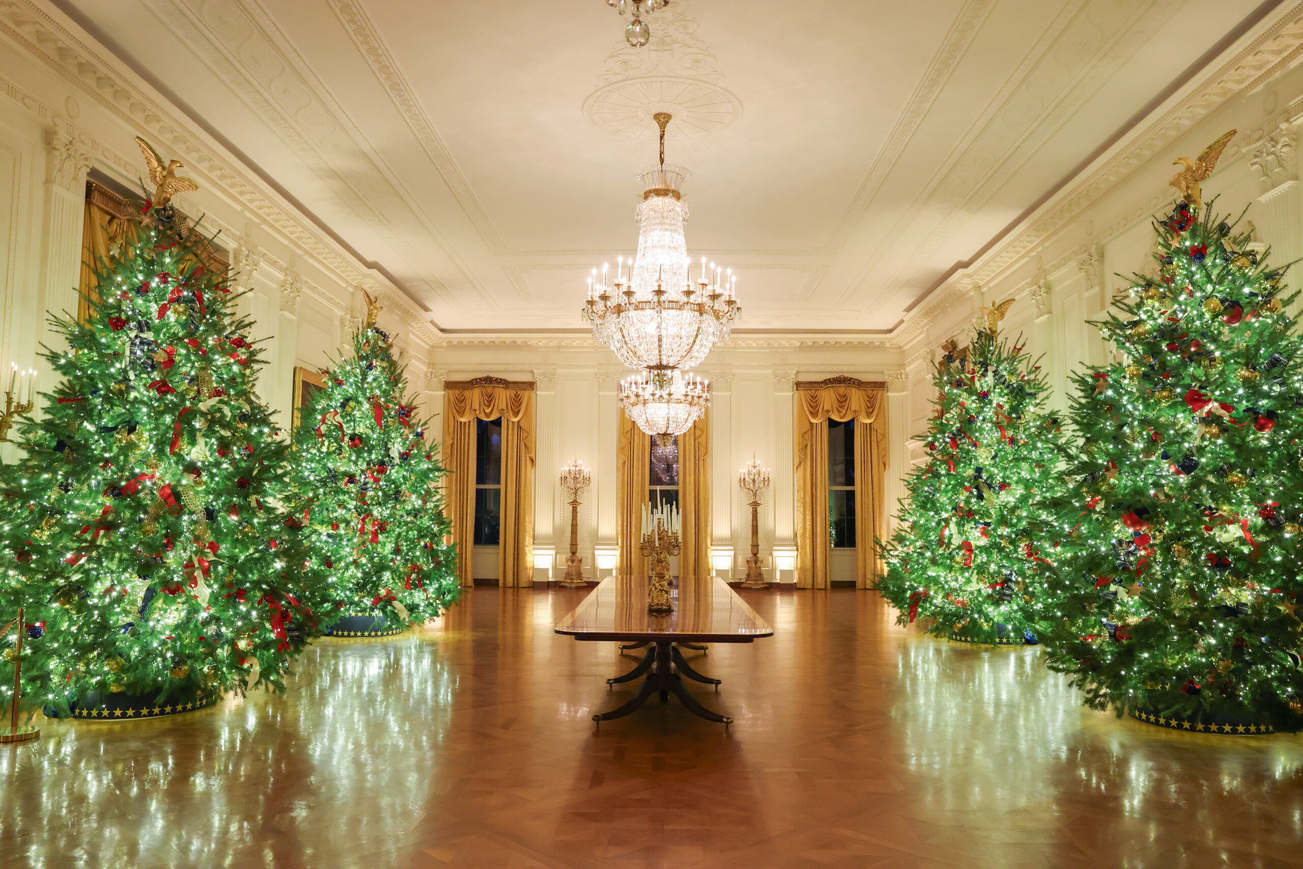 First lady Melania Trump unveils White House Christmas decorations: ‘Warmth and comfort ‘