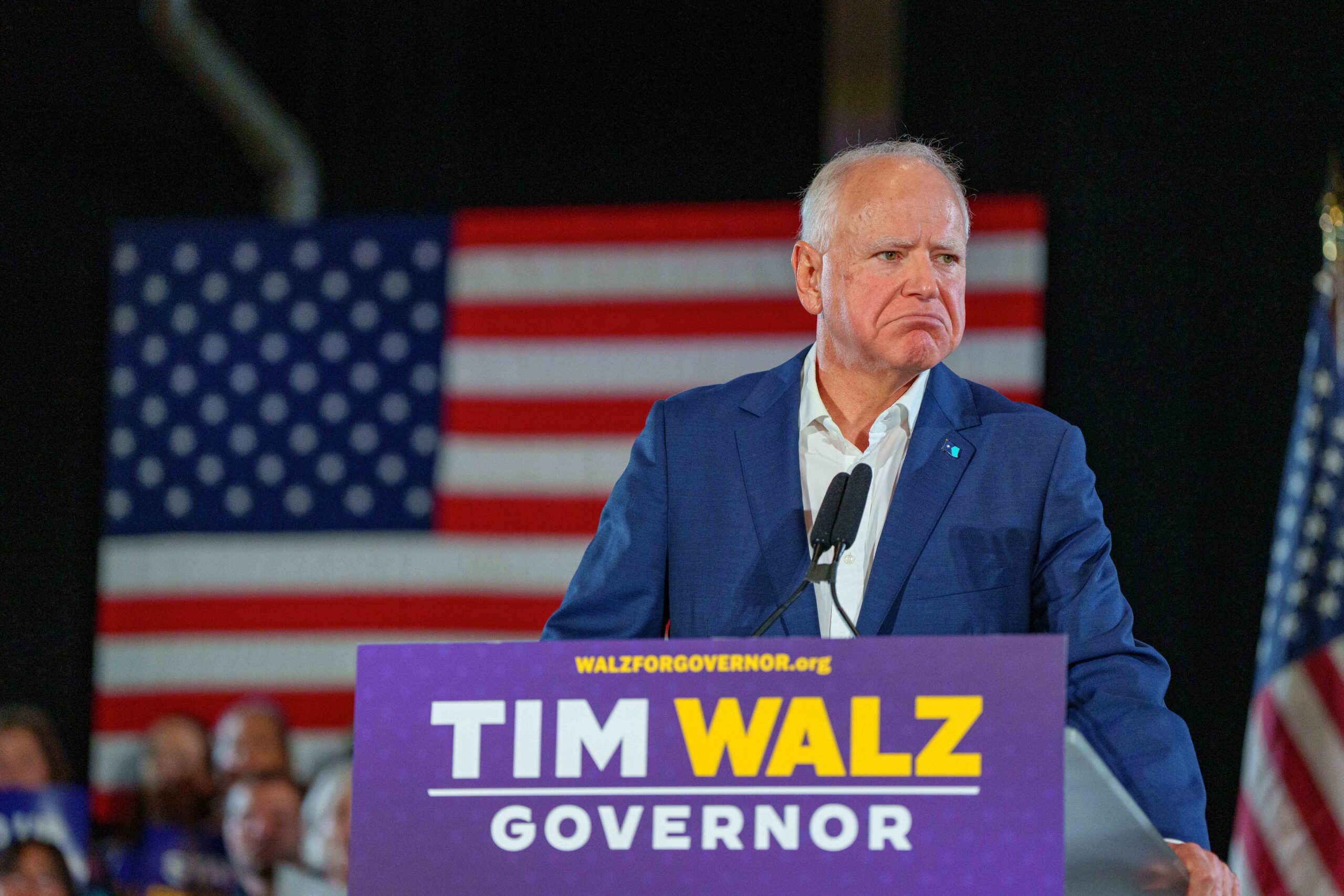 Tim Walz ‘deeply concerned’ about people shouting ‘R-word’ driving by his home after Trump swipe