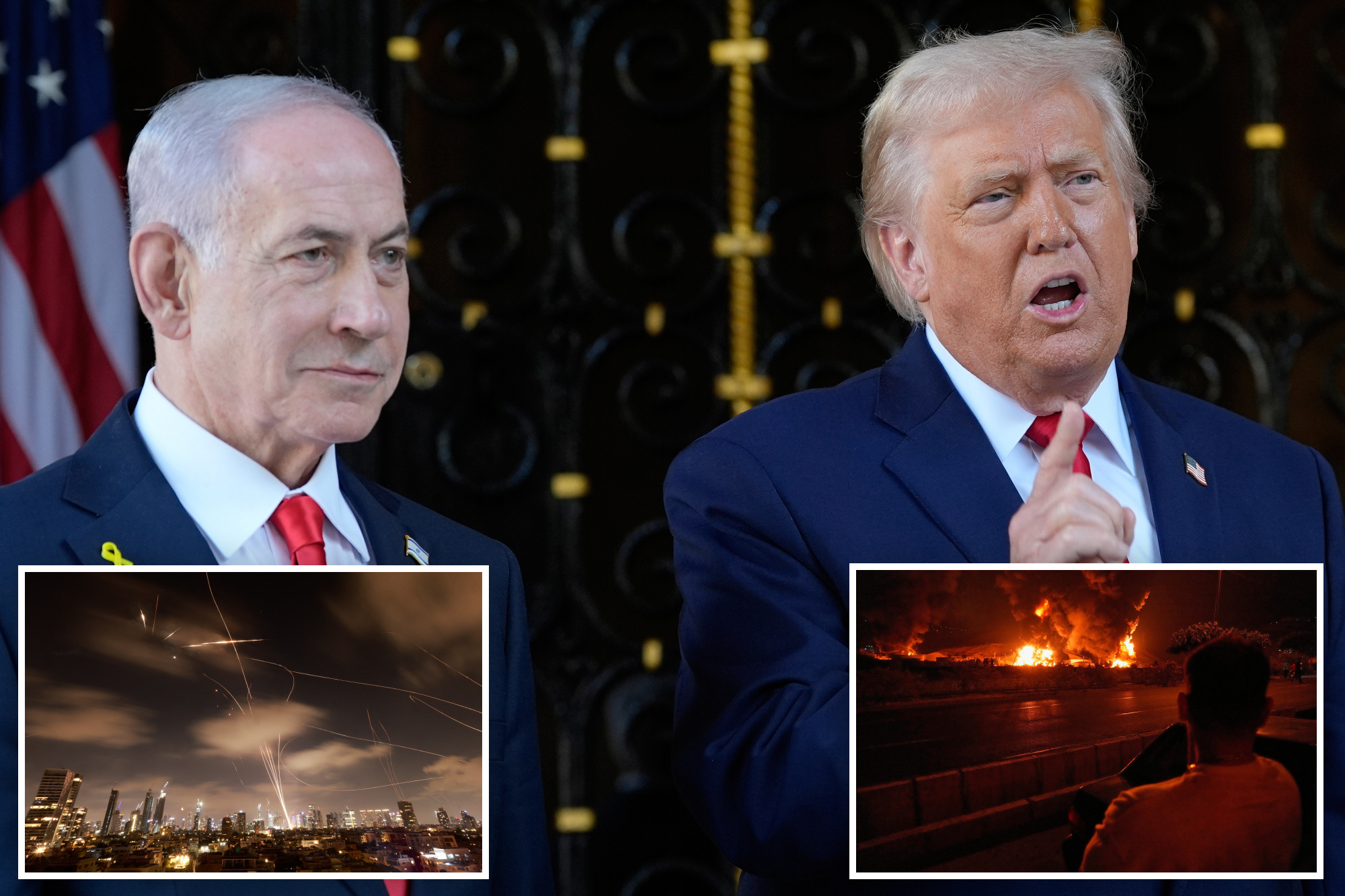 Trump backs Netanyahu after rumors of friction, talks tough on Iran: ‘We’ll knock the hell out of them’