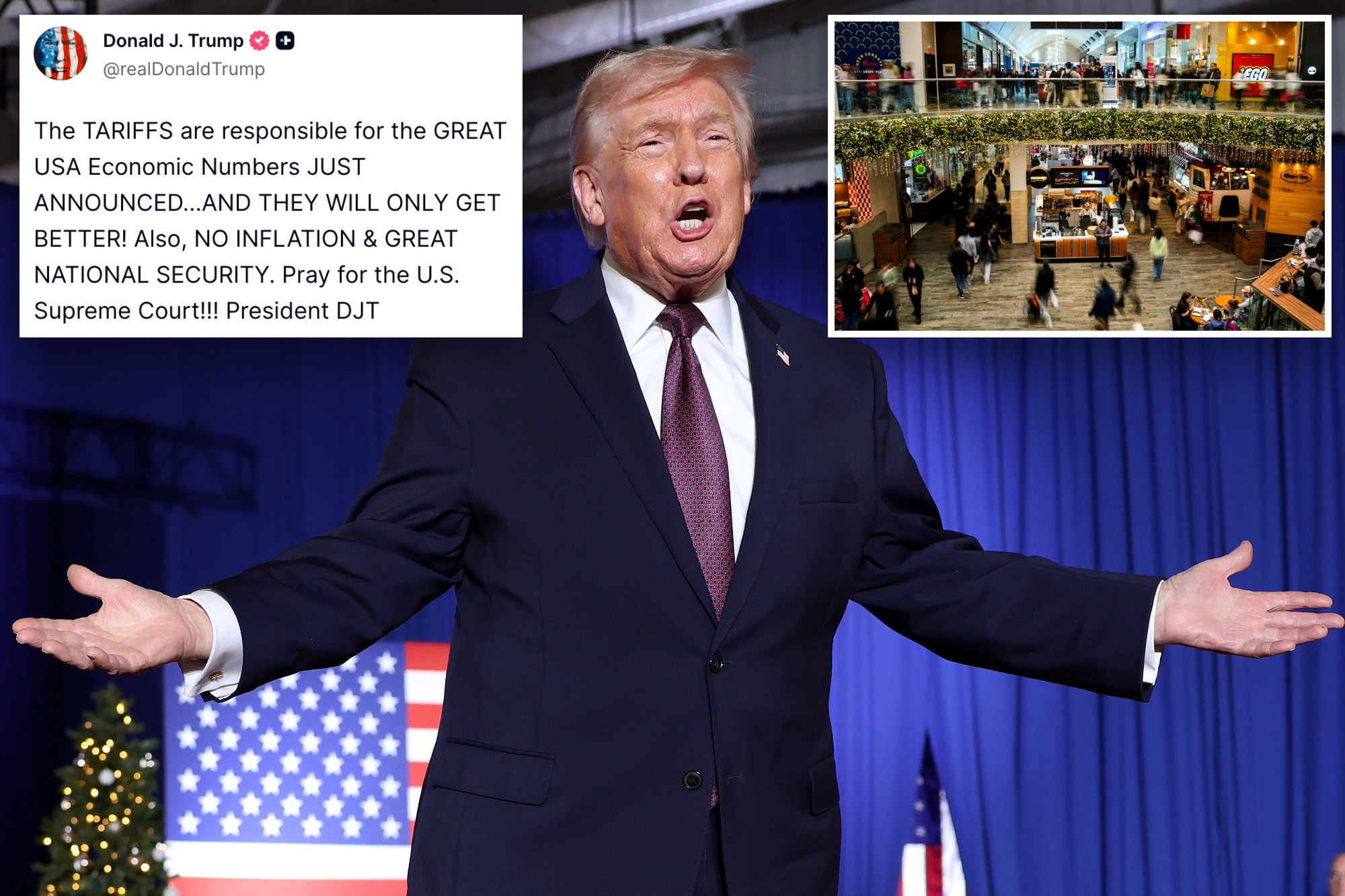 Trump credits tariffs with boosting economy as rapid growth reported, says numbers will ‘only get better’