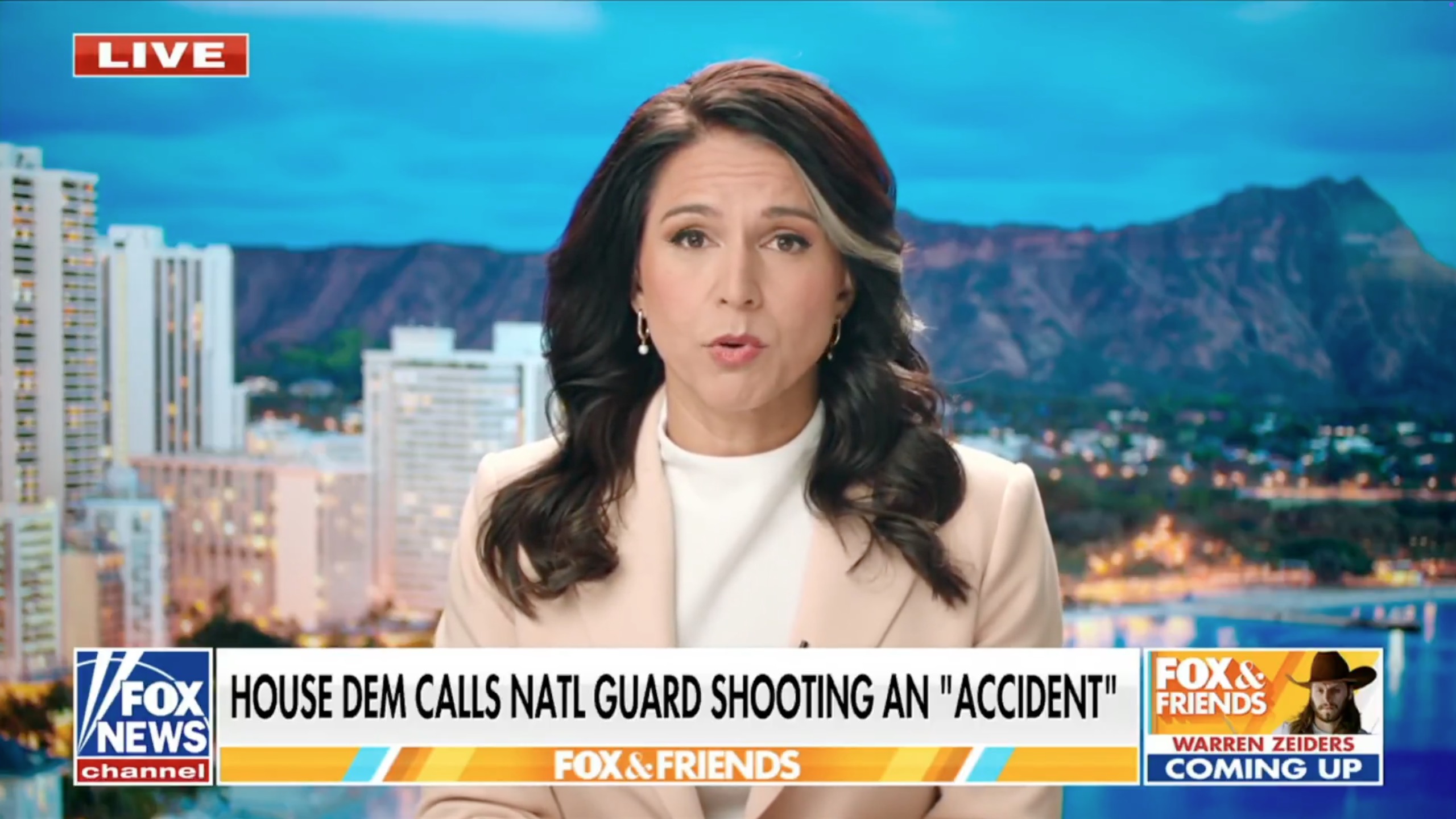 Tulsi Gabbard rips Dem rep for ‘infuriating’ claim DC National Guard shooting was ‘unfortunate accident’