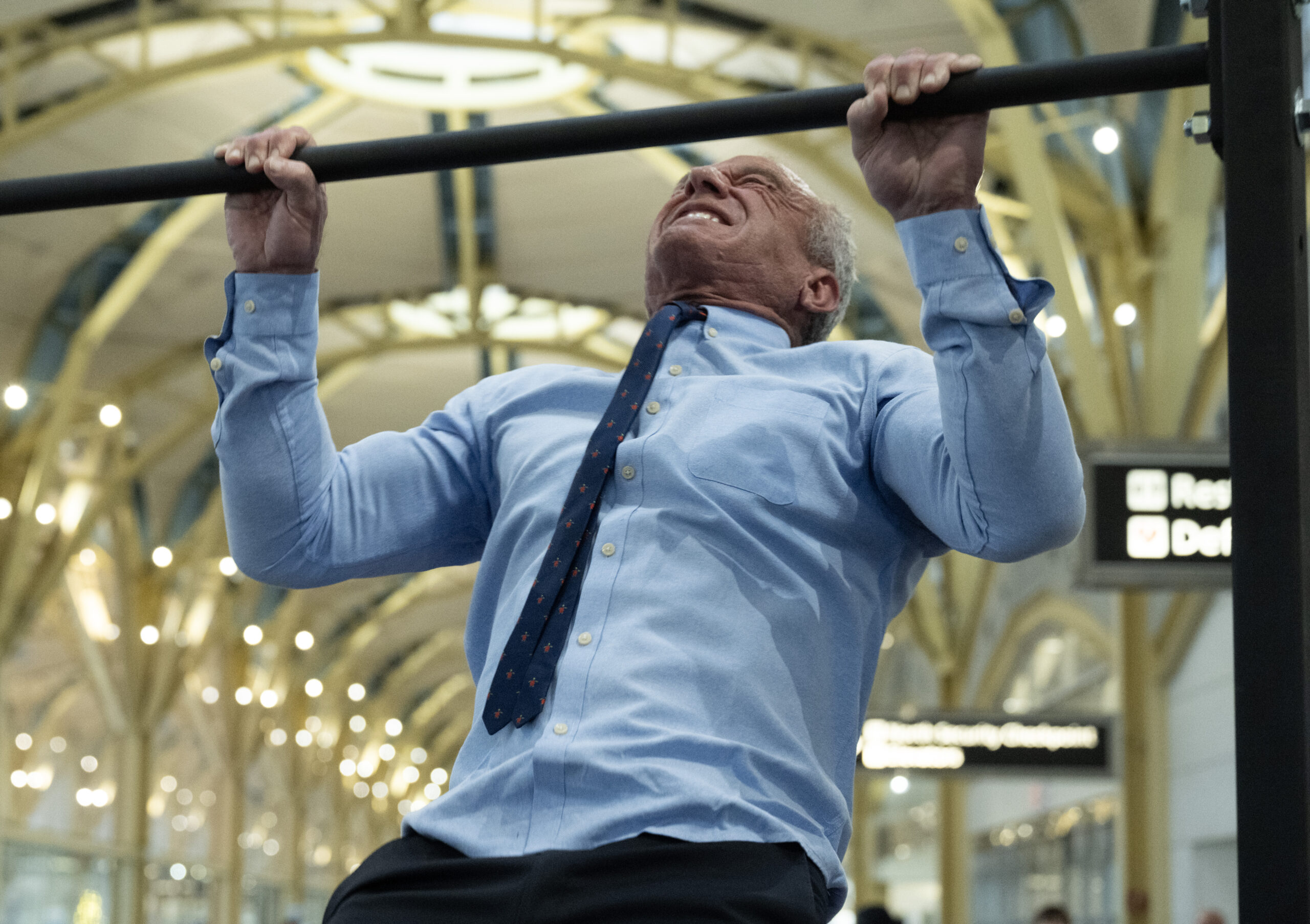 RFK Jr., Sean Duffy have pull-up competition while touting $1B bid to add mini-gyms, healthier food options at airports