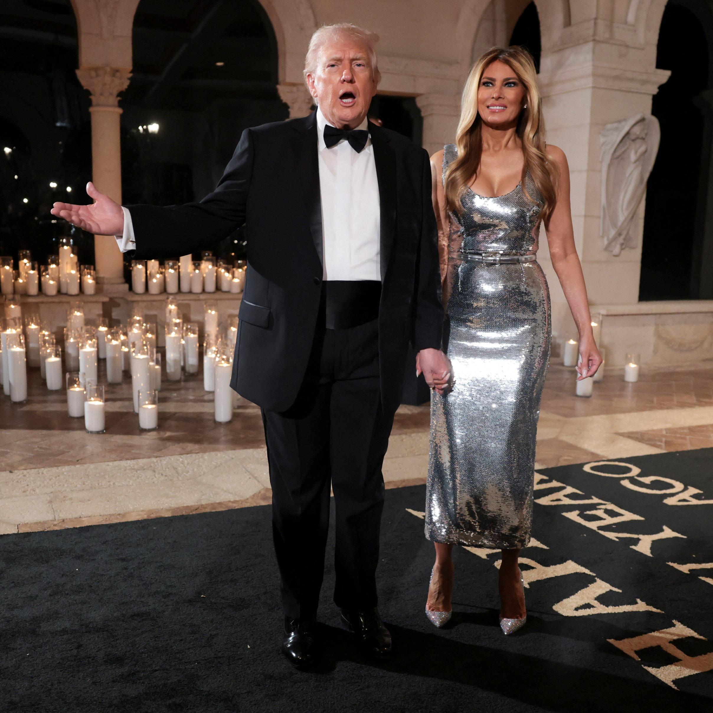 Trump calls for ‘peace on Earth’ at glittering Mar-a-Lago New Year’s Eve bash