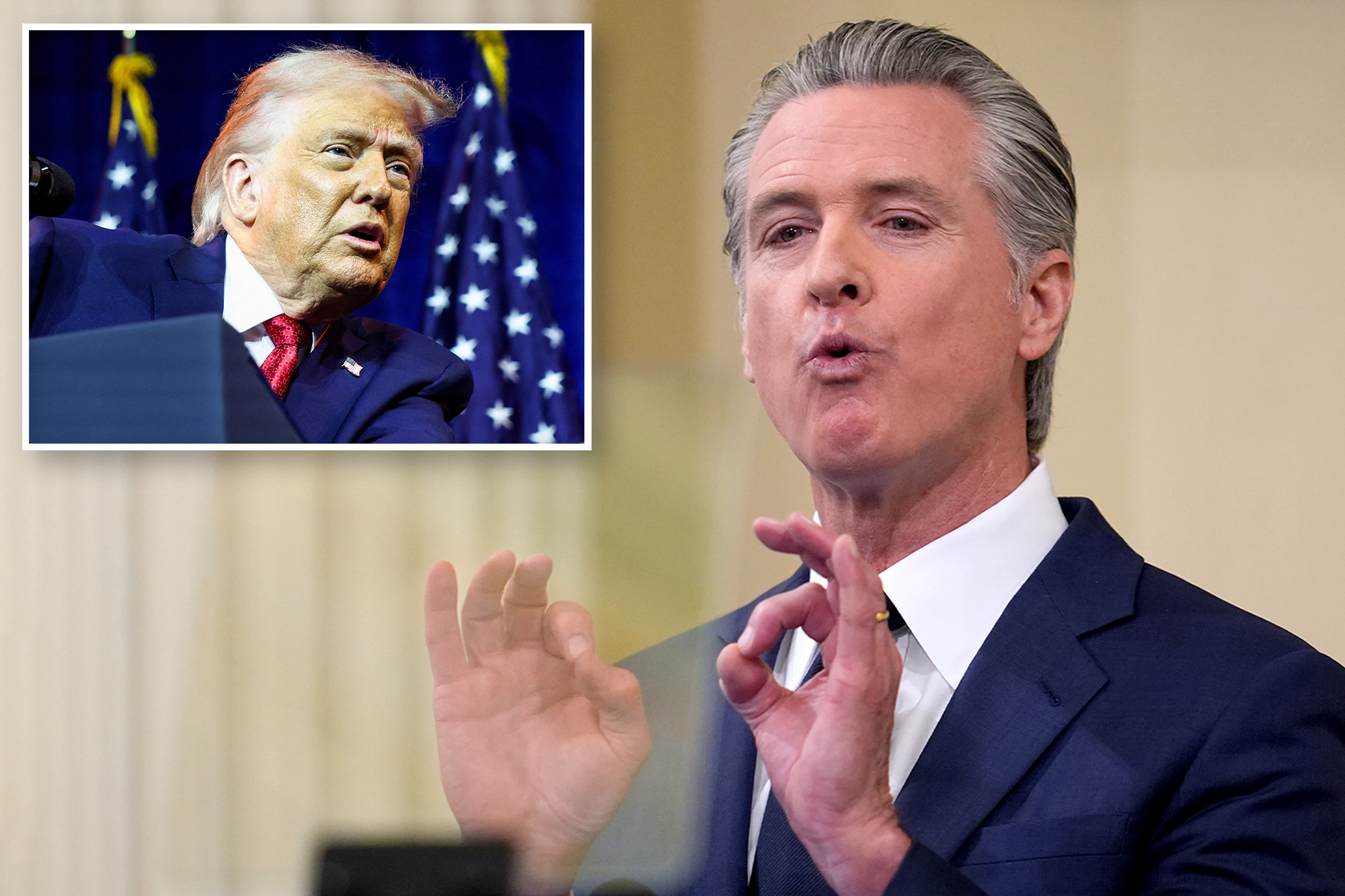 Gavin Newsom spins sunny California tale, blasts Trump in major speech