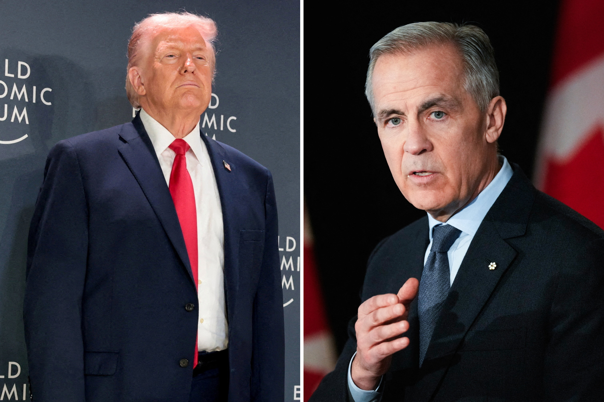 Trump threatens Canada with 100% tariff after PM Mark Carney criticizes his foreign policy moves in Davos