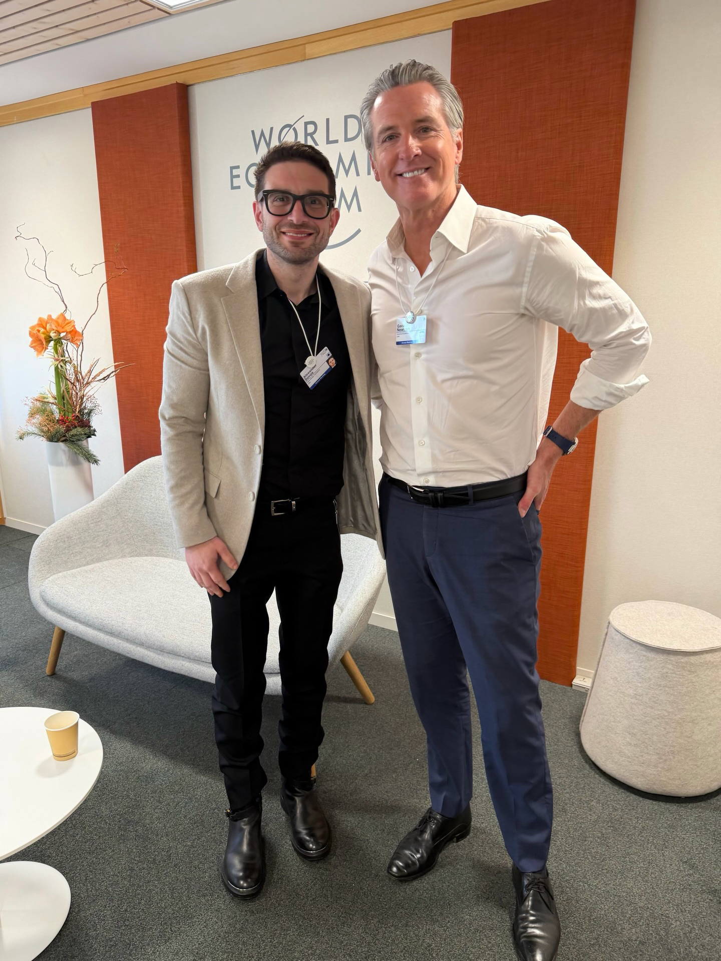 Gavin Newsom roasted as photo of him posing with ‘sugar daddy’ Alex Soros goes viral