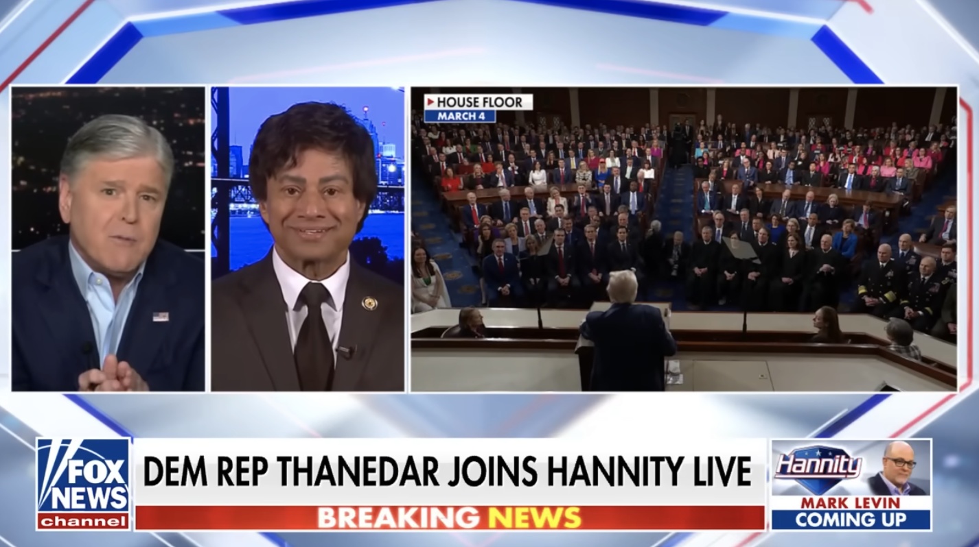 Democrat Rep. Shri Thanedar slammed for staying seated during Trump speech honoring victims’ families
