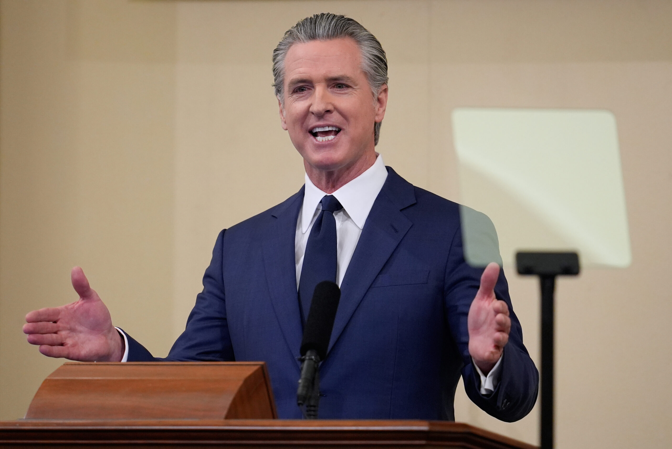 Newsom’s low-energy final speech was a blatant presidential-run precursor
