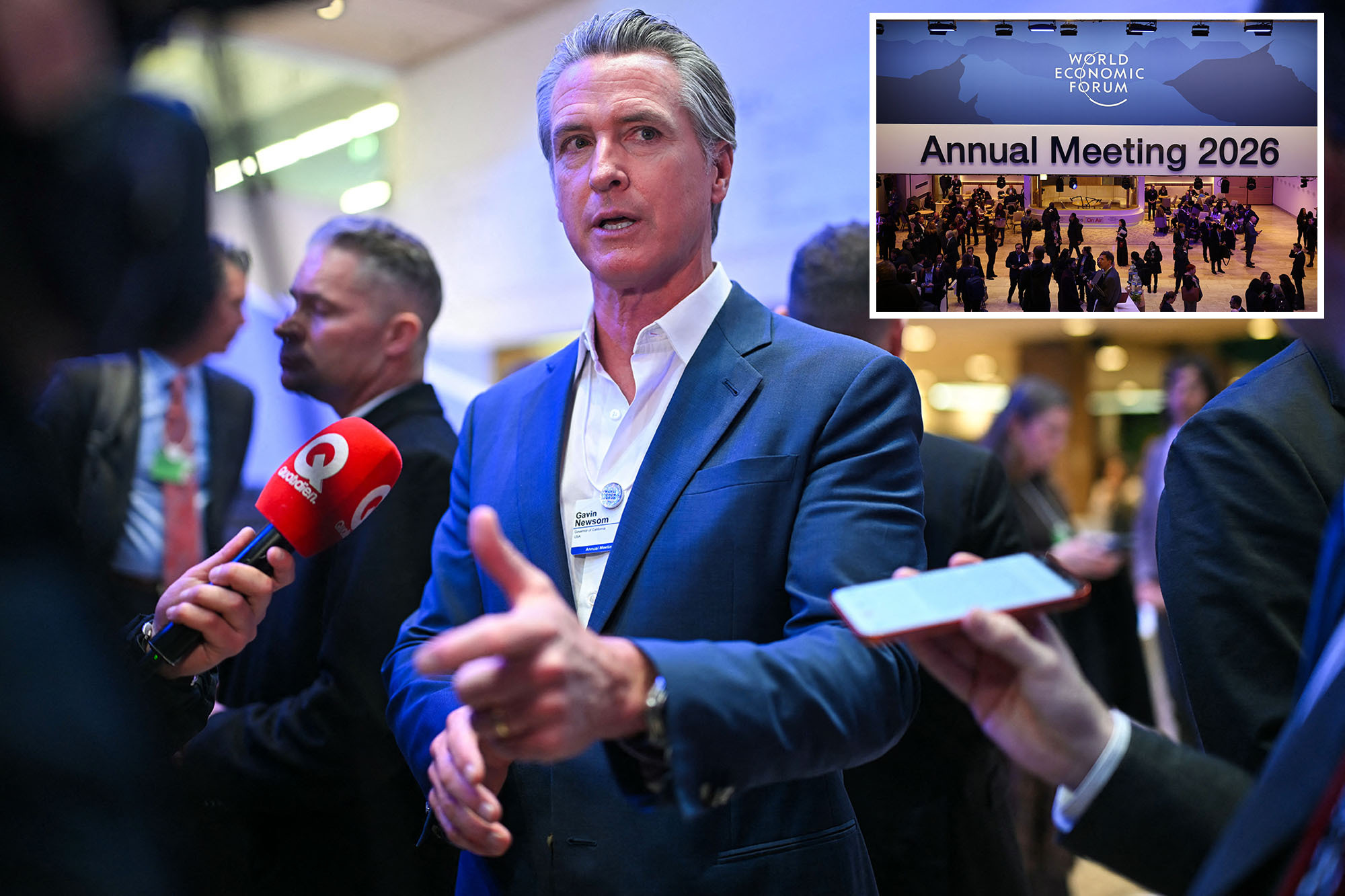 Newsom slams world leaders for Trump response at elite Davos summit: ‘I should have brought a bunch of kneepads’