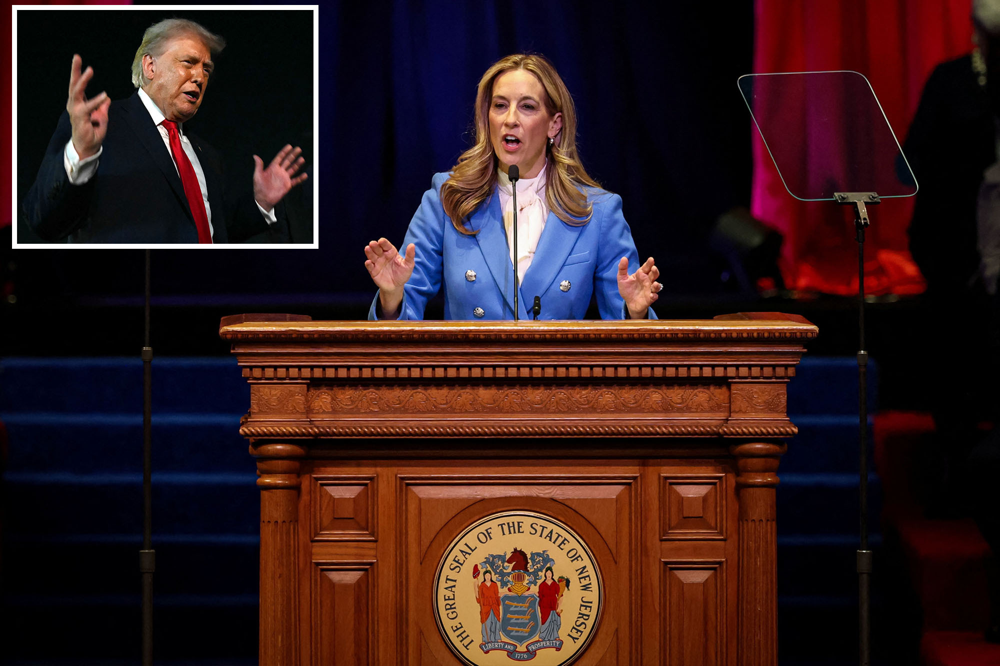 NJ Gov. Mikie Sherrill accuses Trump of ‘illegally usurping power’ in divisive inauguration speech