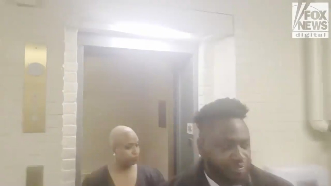 ‘Squad’ Rep. Ayanna Pressley’s ex-con husband slaps phone out of man’s hands as he tries to ask her a question