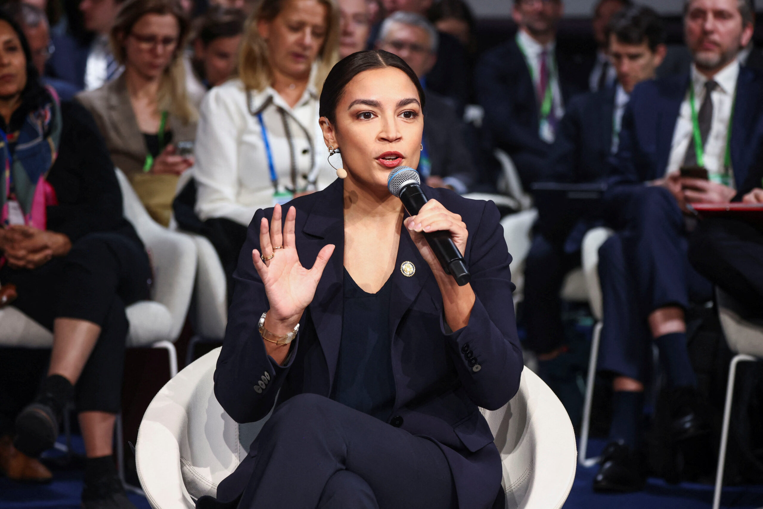 AOC hits back at critics of her gaffe-filled Munich speech — as major Republican suggests she could be president 