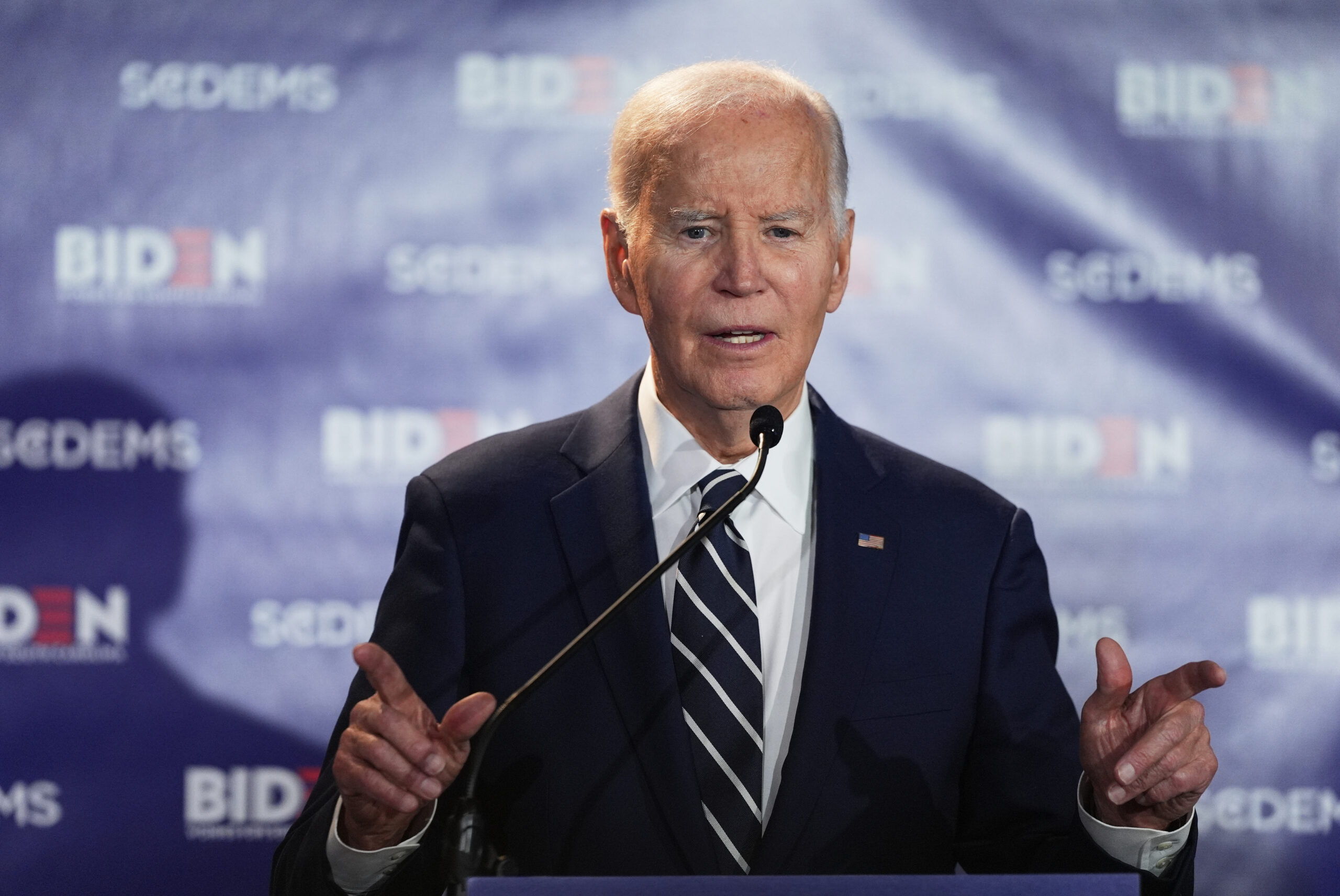 Biden, 83, jokes about age, brags about his border numbers during rare post-presidency speech: ‘I’m getting pretty old’