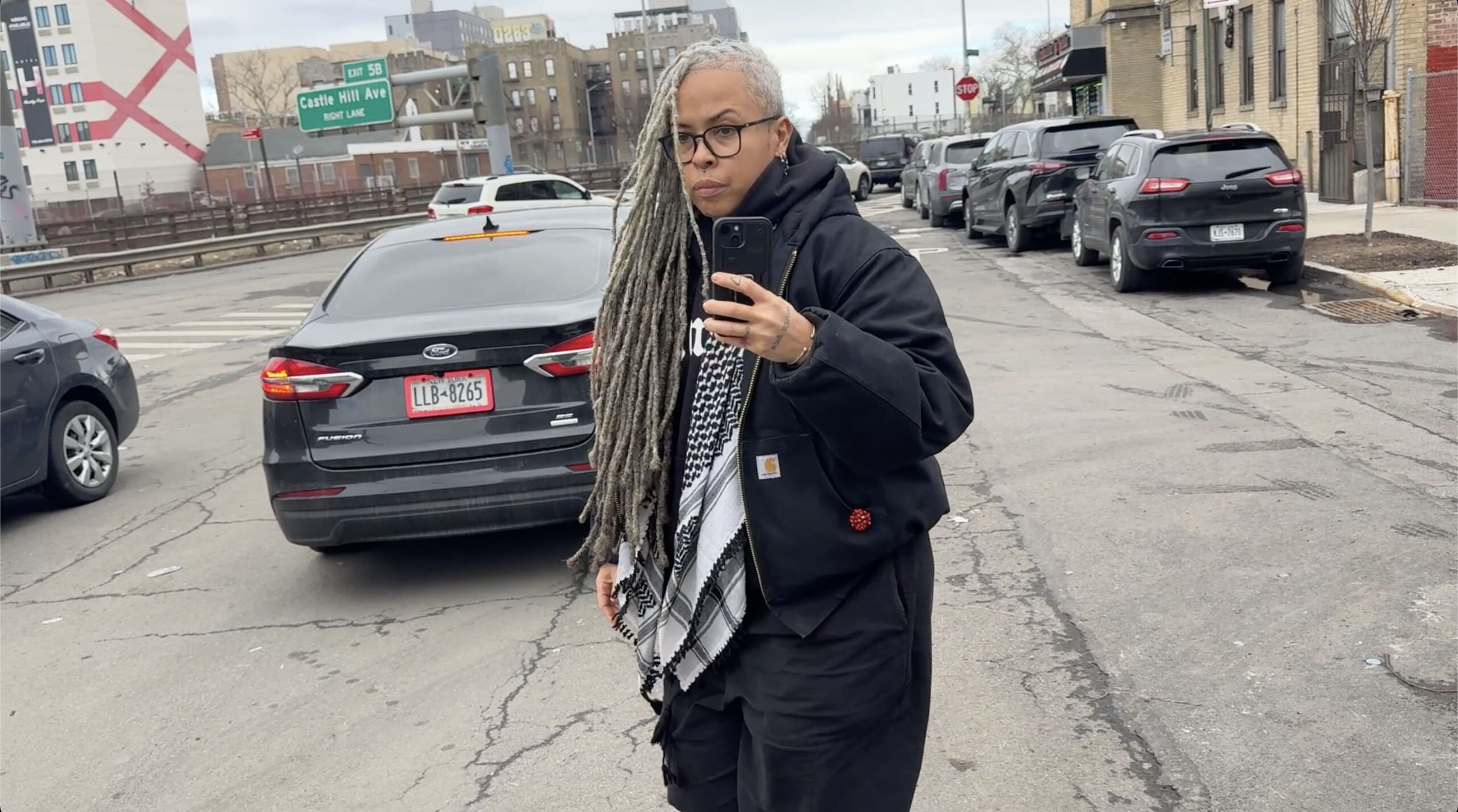 Nutty professor who held machete to Post reporter’s neck rambles about ‘violent fascists’  in defense of her $407K taxpayer-funded artwork