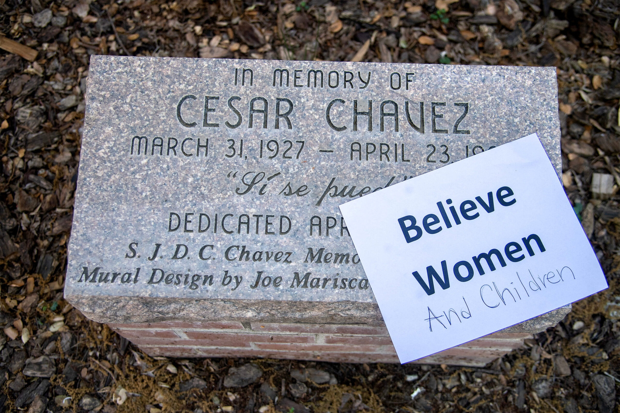 Chilling four-word message left on Cesar Chavez memorial after heinous rape claims