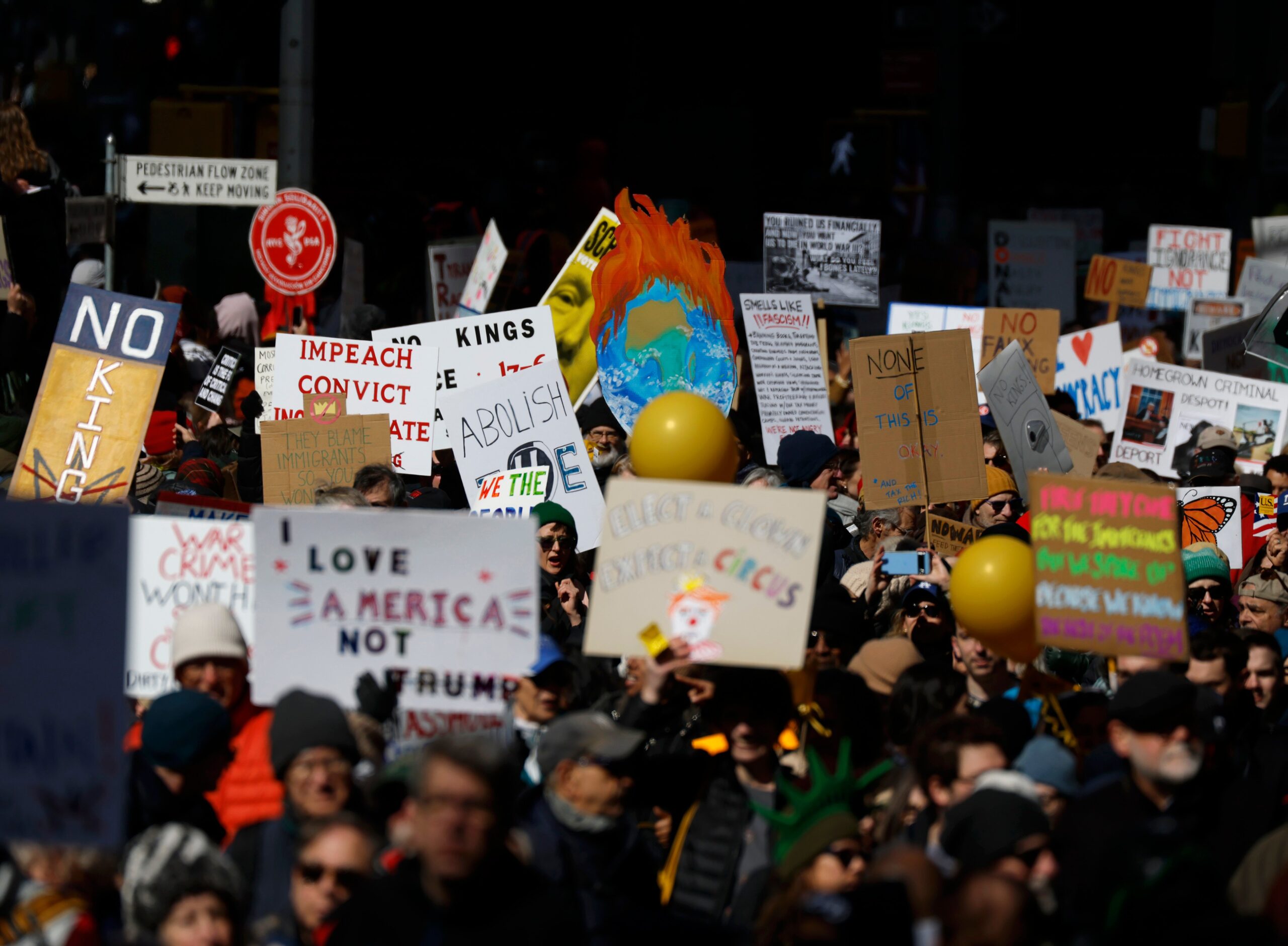 Tens of thousands of ‘No Kings’ protestors rally in Manhattan against Trump