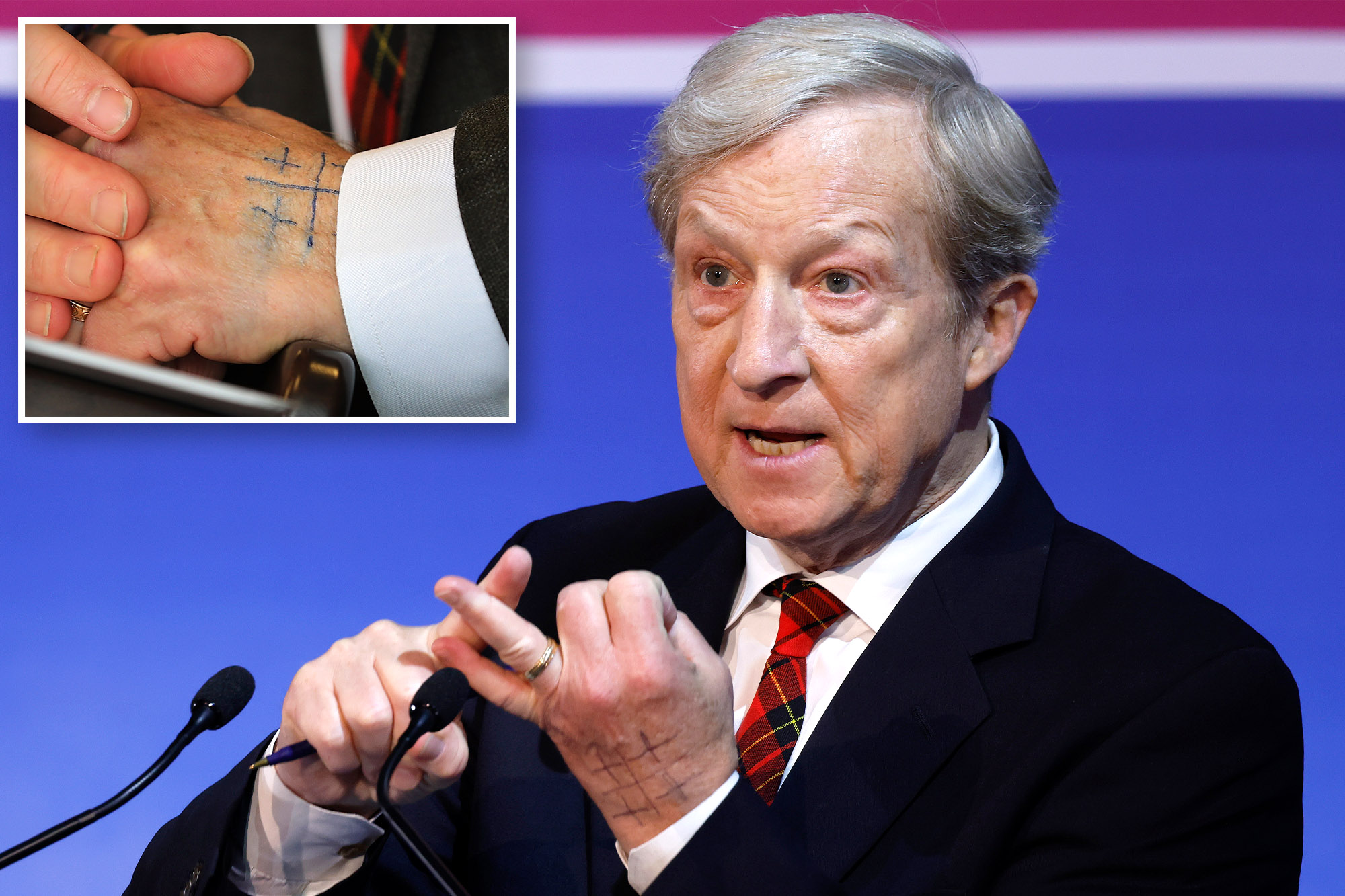 Billionaire’s cryptic back of hand message decoded after CA governor debate