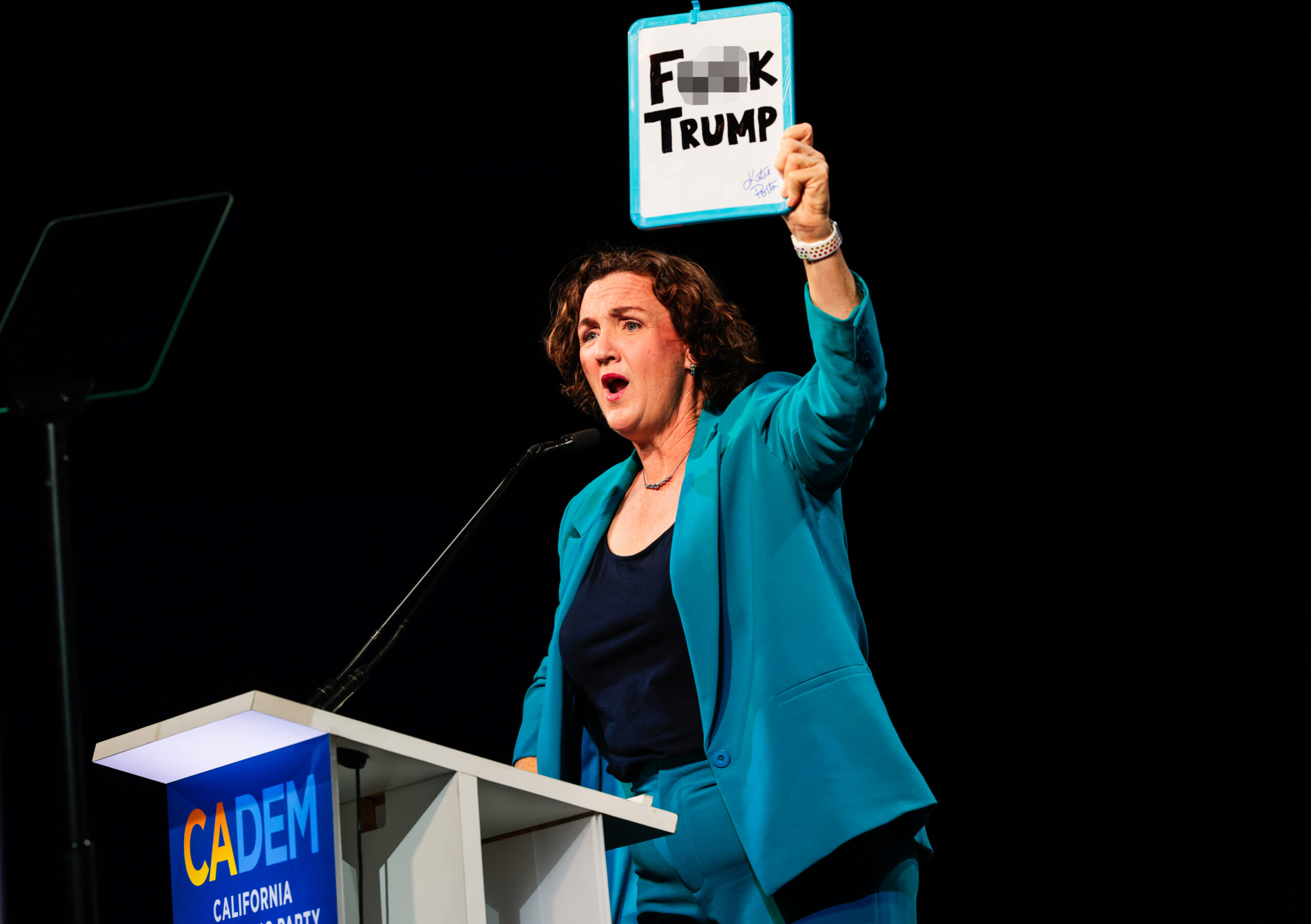 Katie Porter’s vile two-word insult targeting Trump sparks outrage after assassination attempt