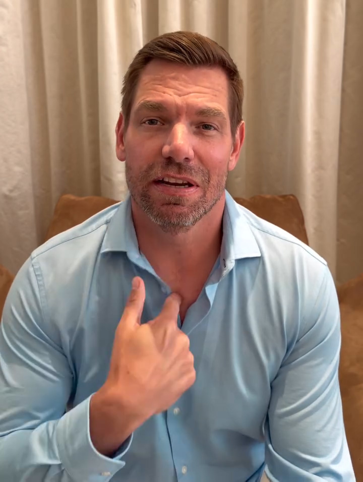 Eric Swalwell filmed rape denial video at lavish mansion of eccentric billionaire — who is in a  relationship with alleged honeytrap burglar 