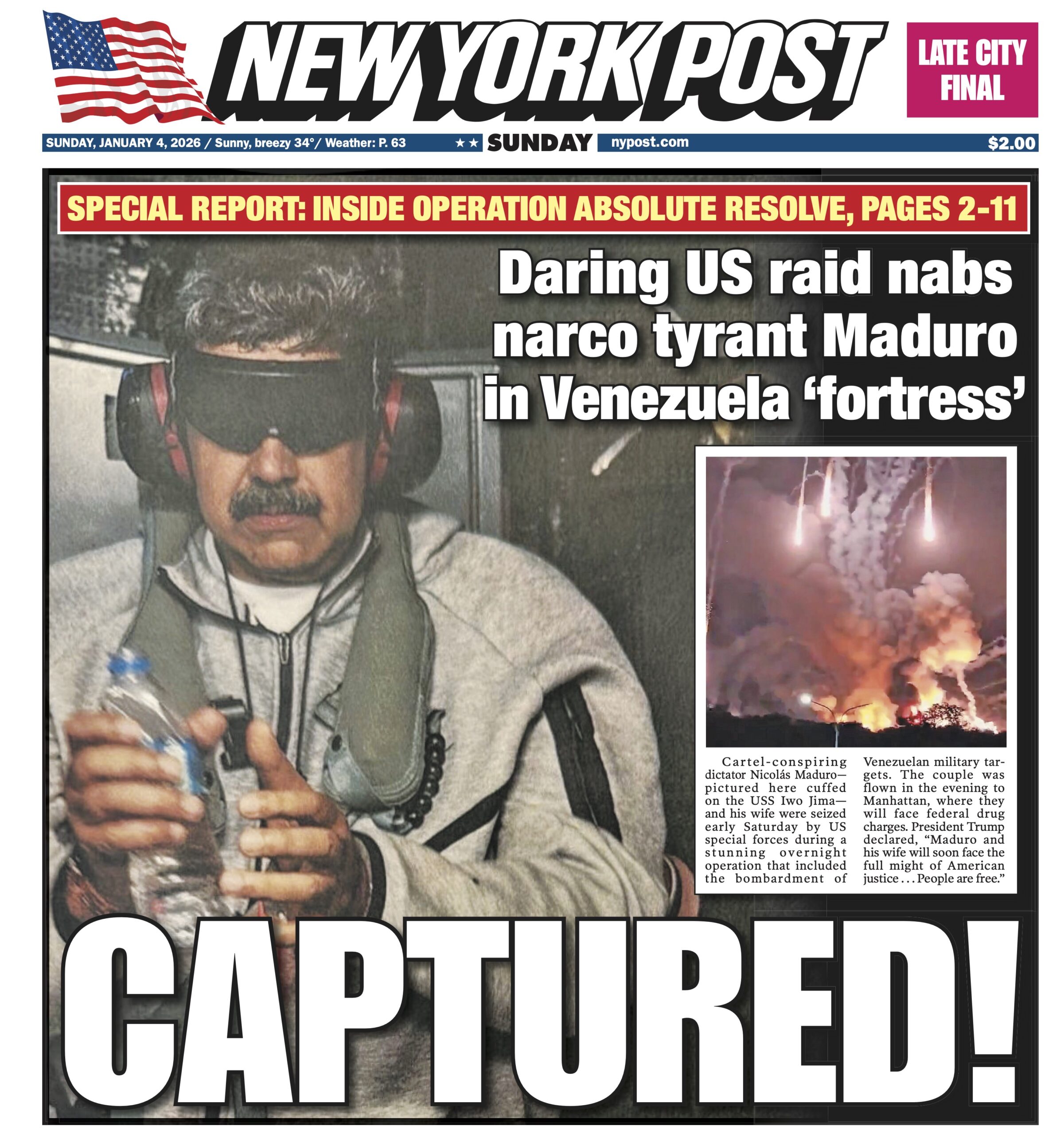 US special forces soldier used secret intel for $400K winning Polymarket bet on Venezuelan dictator Maduro’s capture