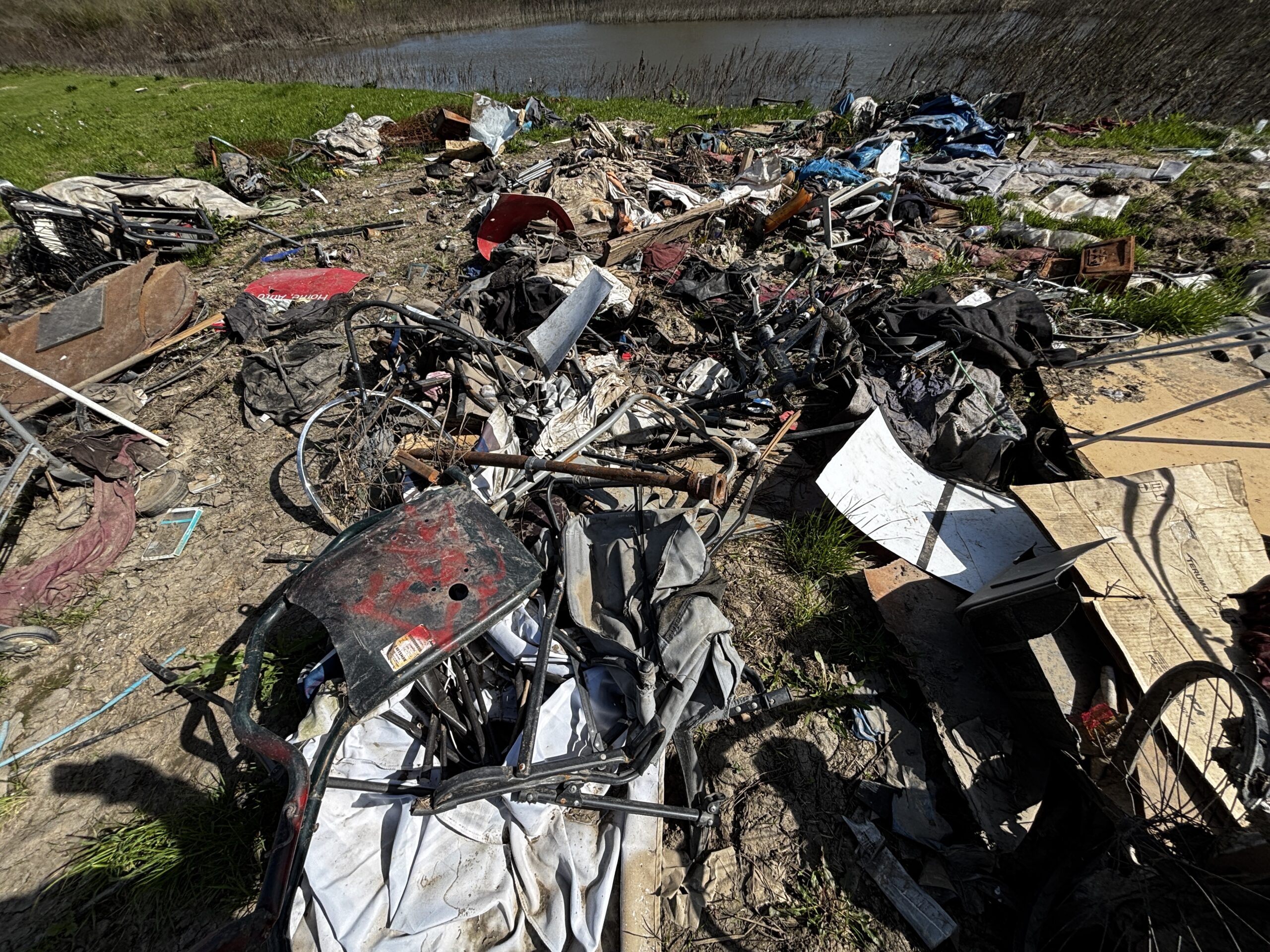 Gavin Newsom’s own ‘backyard’ trashed by homeless river camps