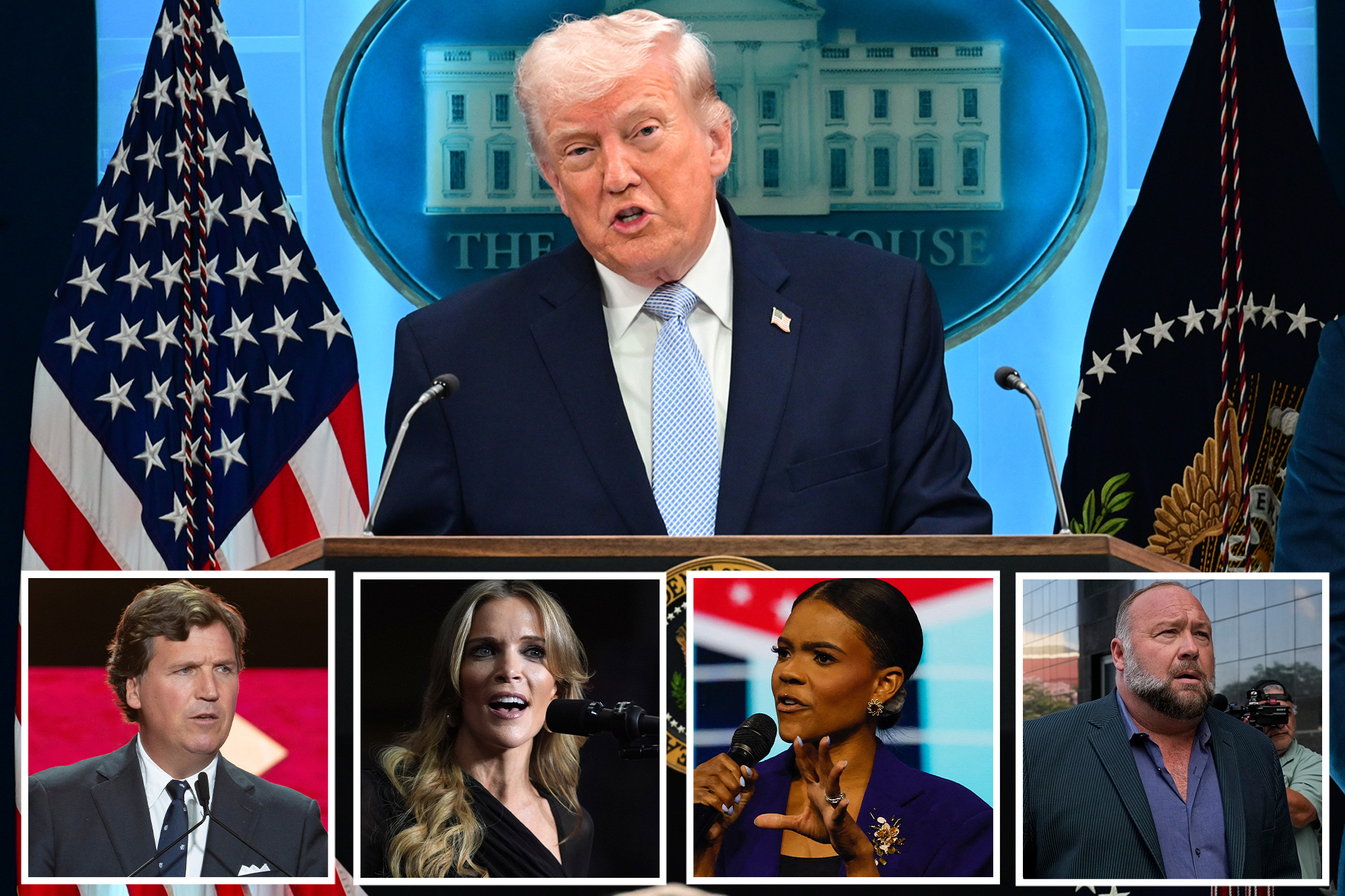 Trump goes off on ‘NUT JOBS’  Tucker Carlson, Megyn Kelly, Candace Owens, Alex Jones over Iran war criticism