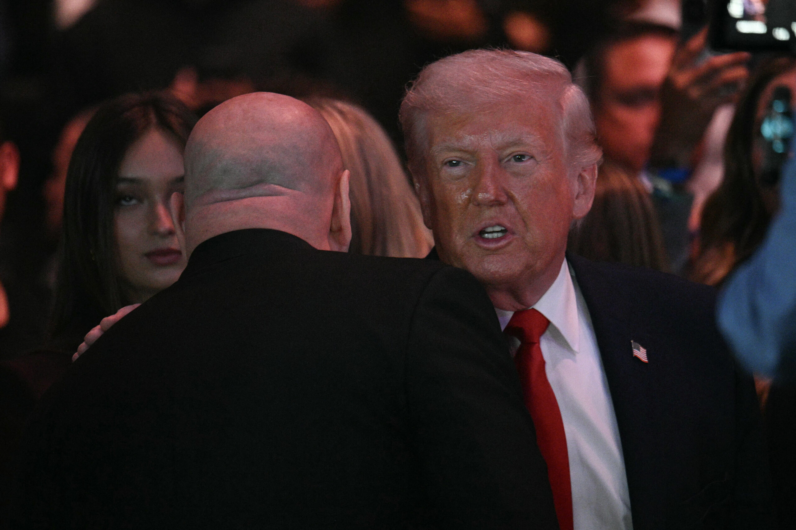 Trump cheered at UFC 327 as he attends fight alongside daughter Tiffany, Secretary of State Marco Rubio