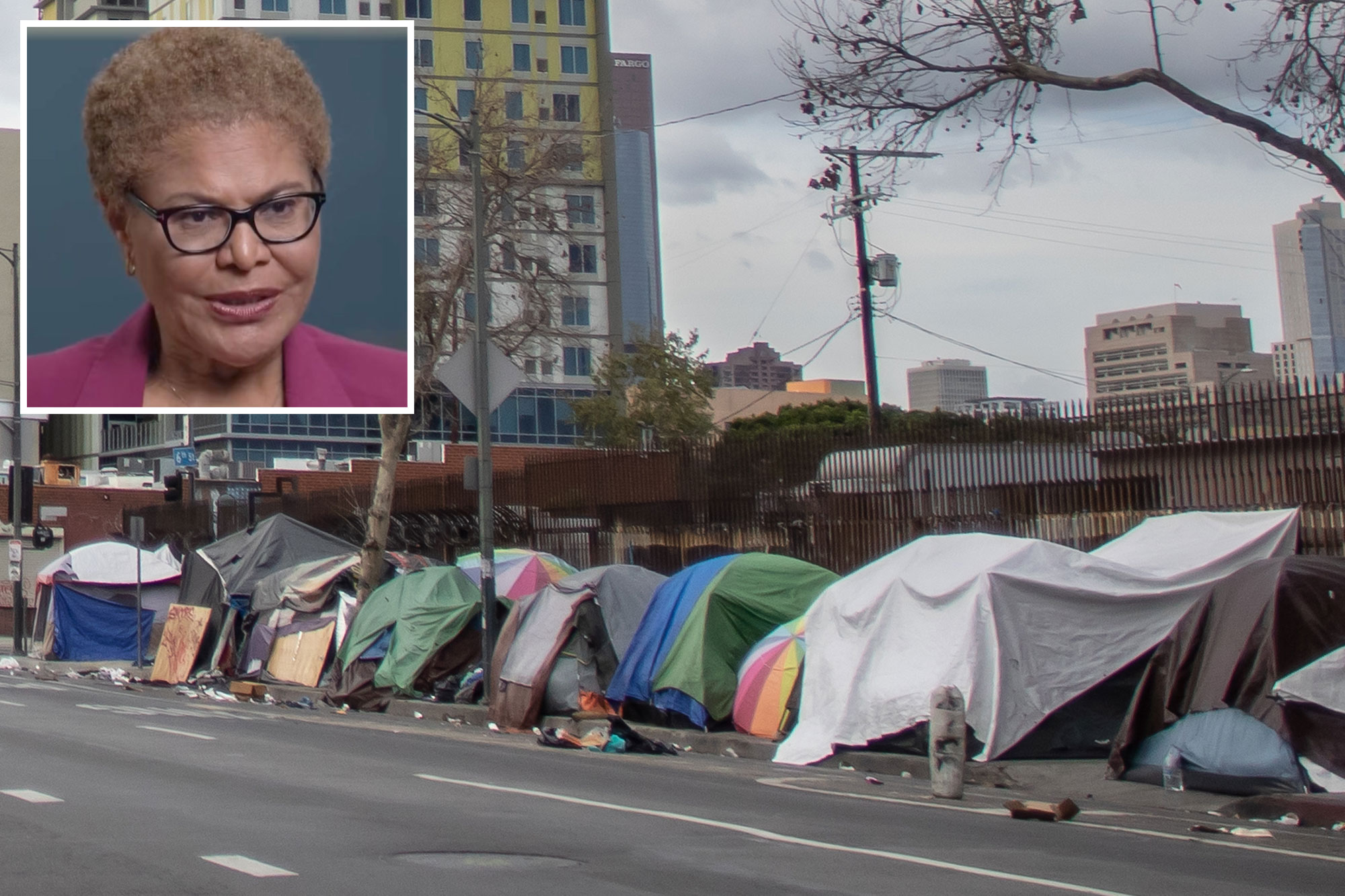 Karen Bass offers weaselly excuse when pressed on pledge to end LA homelessness