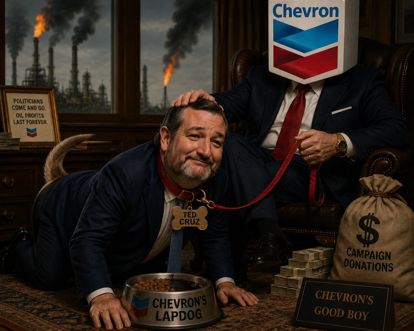 Gavin Newsom posts kinky photo of ‘good boy’ Ted Cruz amid Chevron social media spat