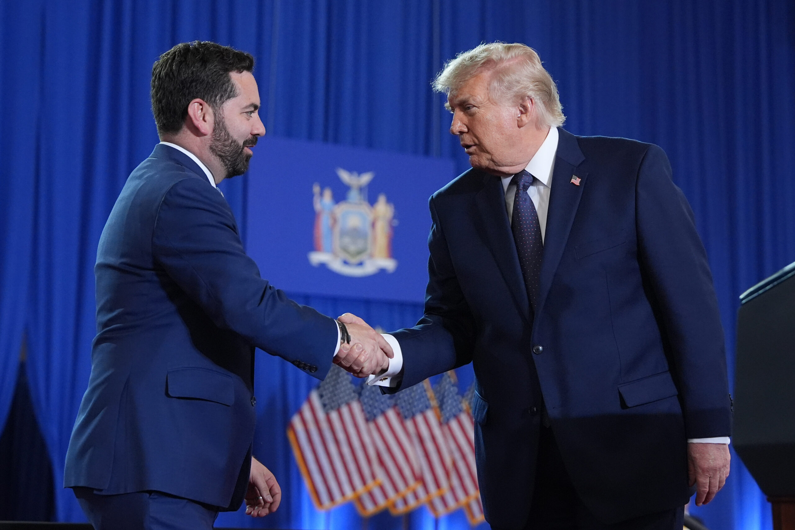 Trump touts GOP backed-tax cuts for New Yorkers, ‘Mr. SALT’ Mike Lawler in visit to key swing House district
