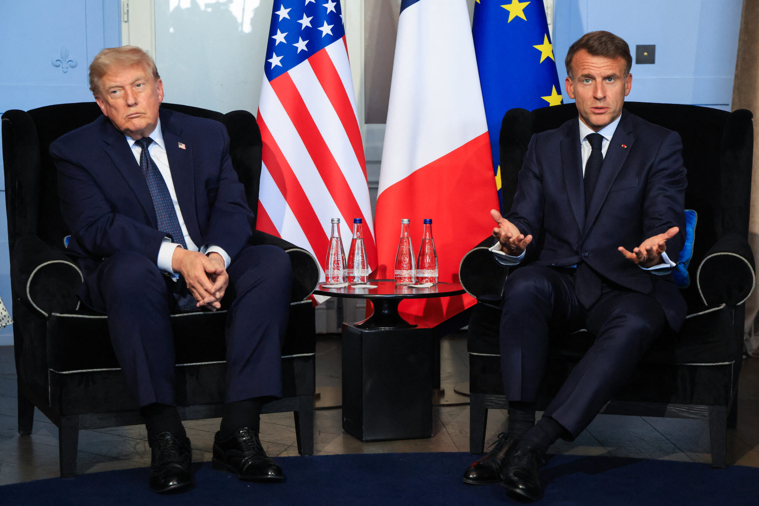 Macron says he had a ‘difficult’ meeting with President Trump