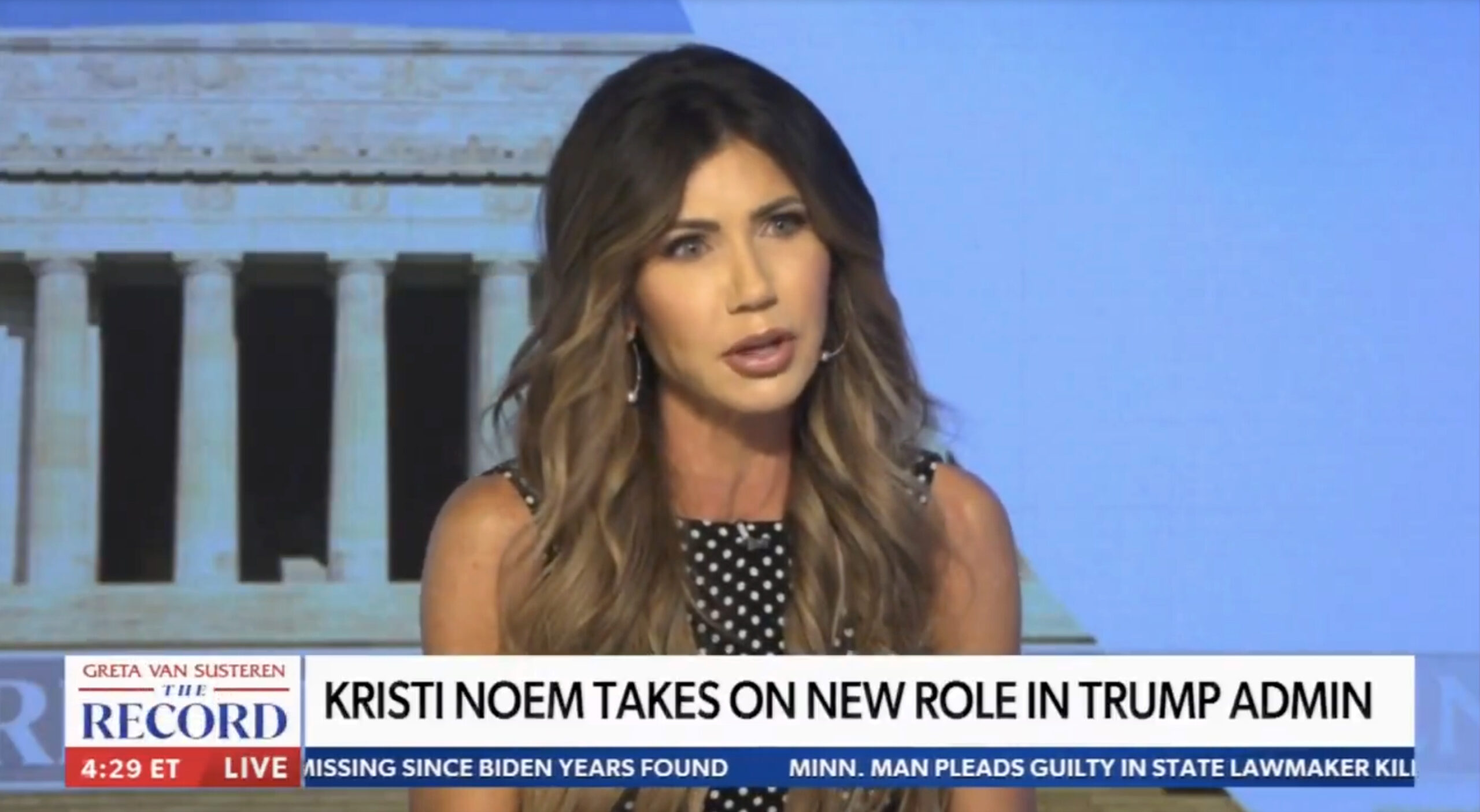 Kristi Noem makes embarrassing  geography blunder after remerging on TV to talk about her new job
