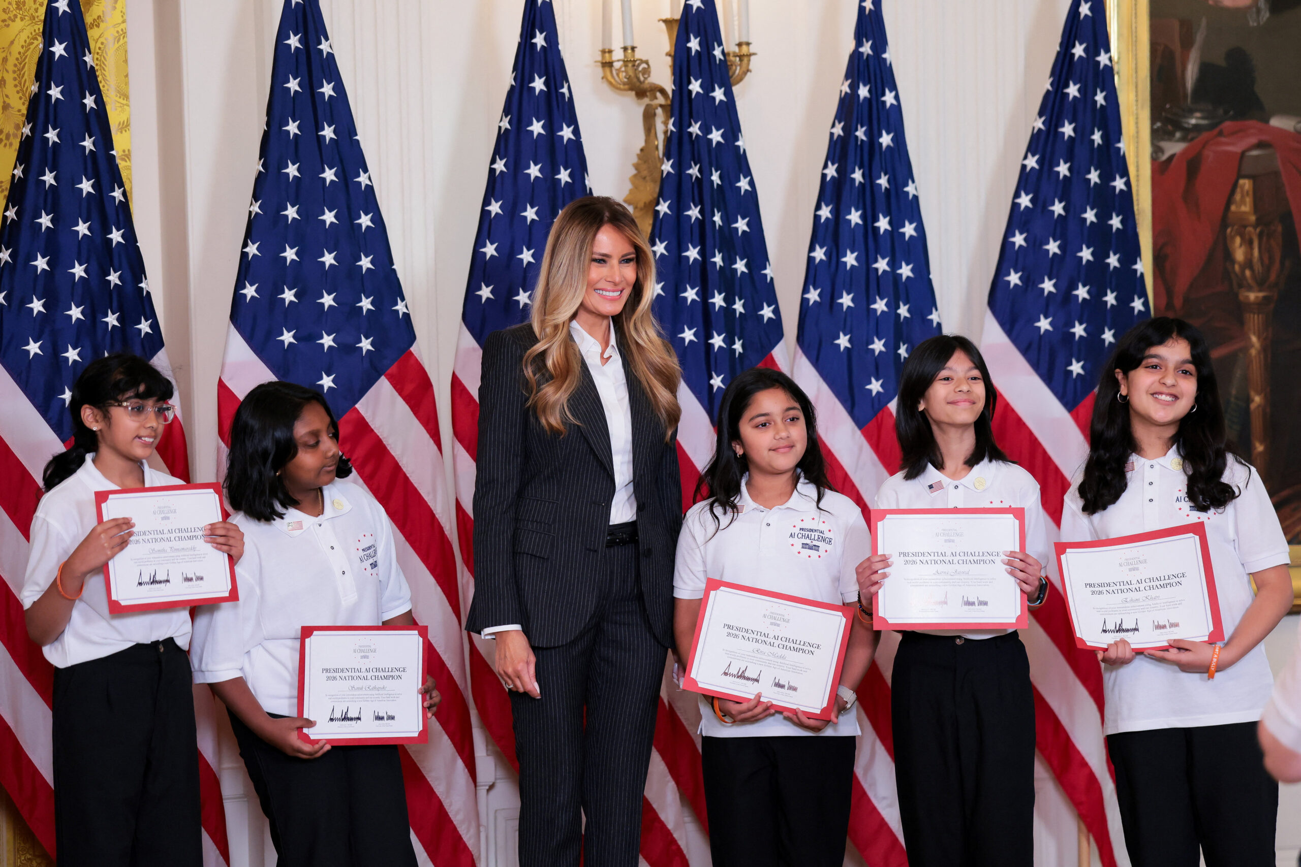 Melania Trump praises winners of childhood AI competition : ‘You are our future’