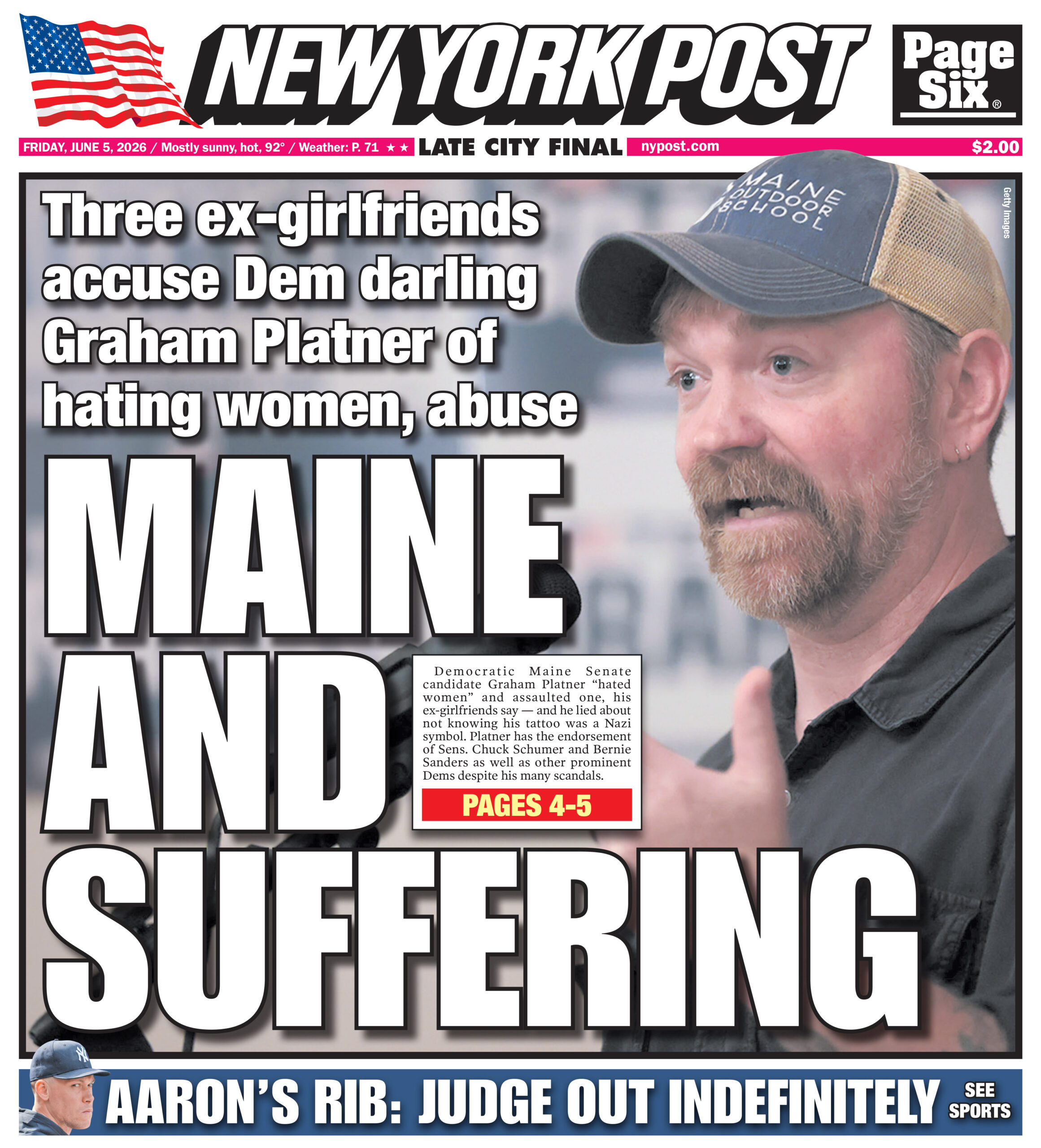 Dem Graham Platner cancels multiple Maine Senate campaign events, reflects on ‘path forward’ after bombshell sex assault accusation 