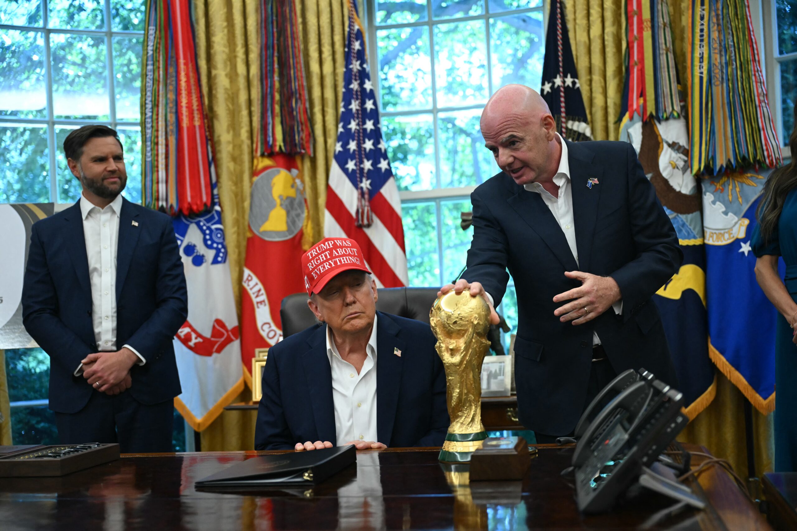 Trump called FIFA president asking to review USMNT star Folarin Balogun’s red card suspension: report