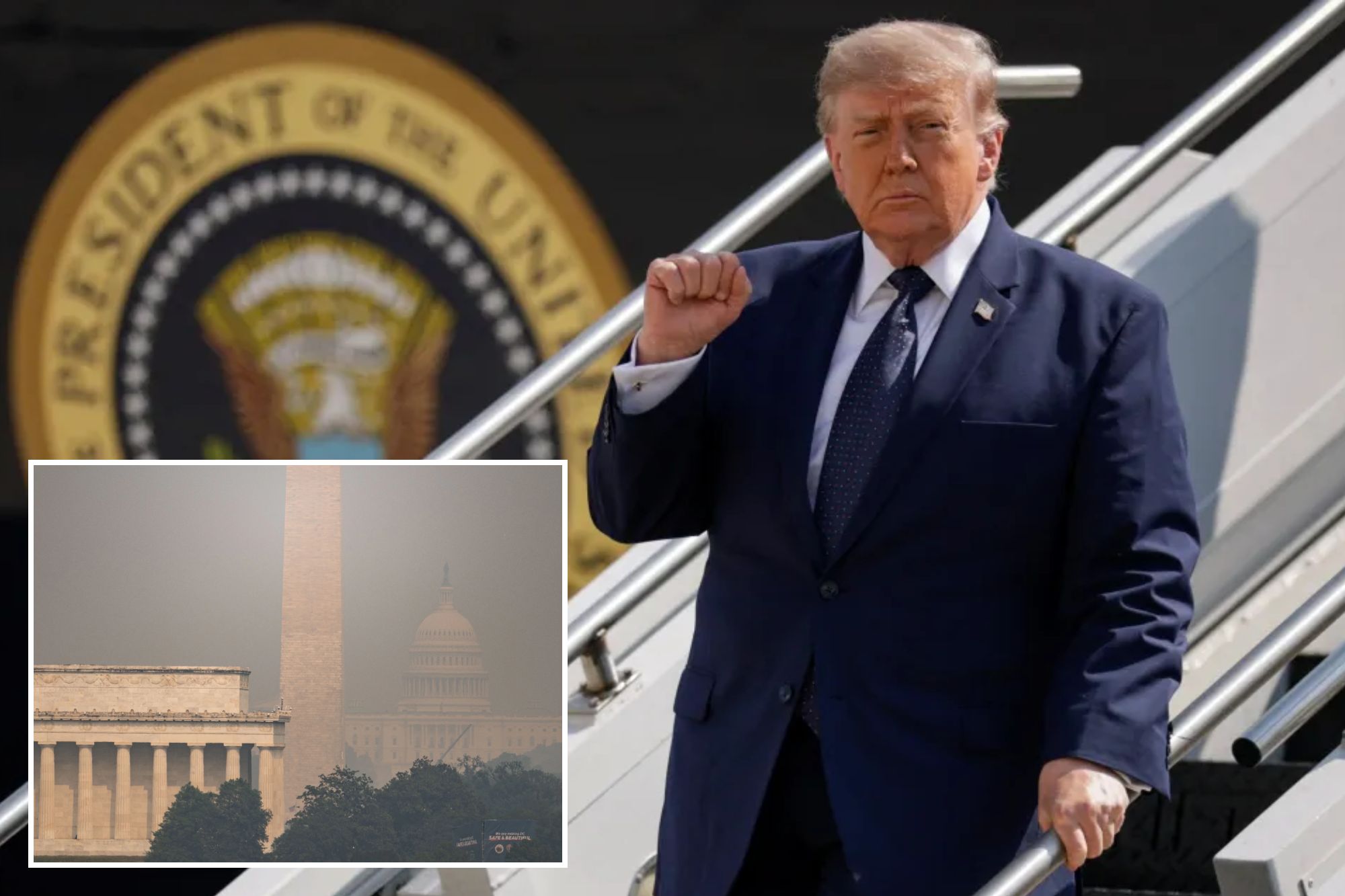 Trump says Canada must pay new tariffs due to ‘totally unacceptable’ wildfire smoke