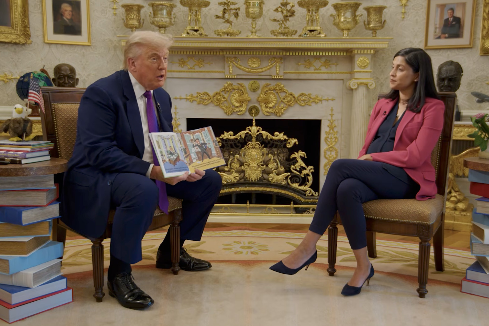 Trump roasts other presidents during children’s book reading