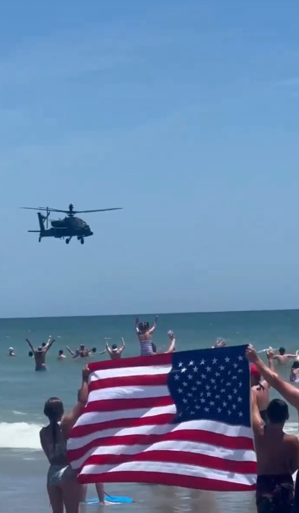 South Carolina National Guard suspends Apache pilots who dazzled beachgoers, prompting outrage: ‘Should be celebrated, not sanctioned’ 