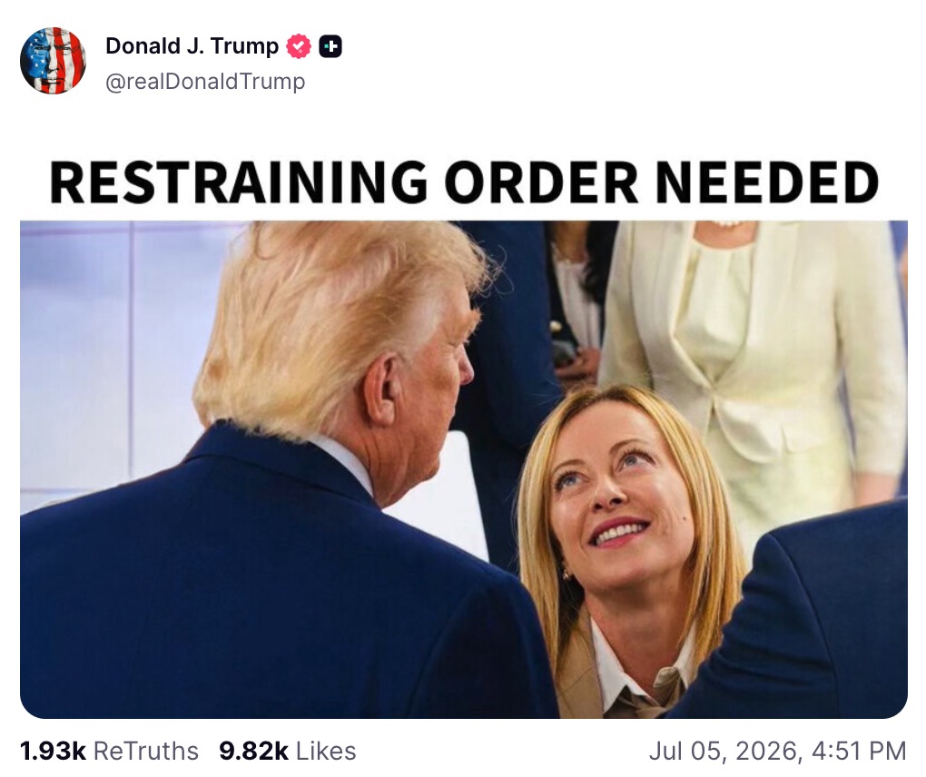 Trump reignites row with Italy PM Giorgia Meloni by suggesting she’s  a stalker: ‘Restraining order needed’