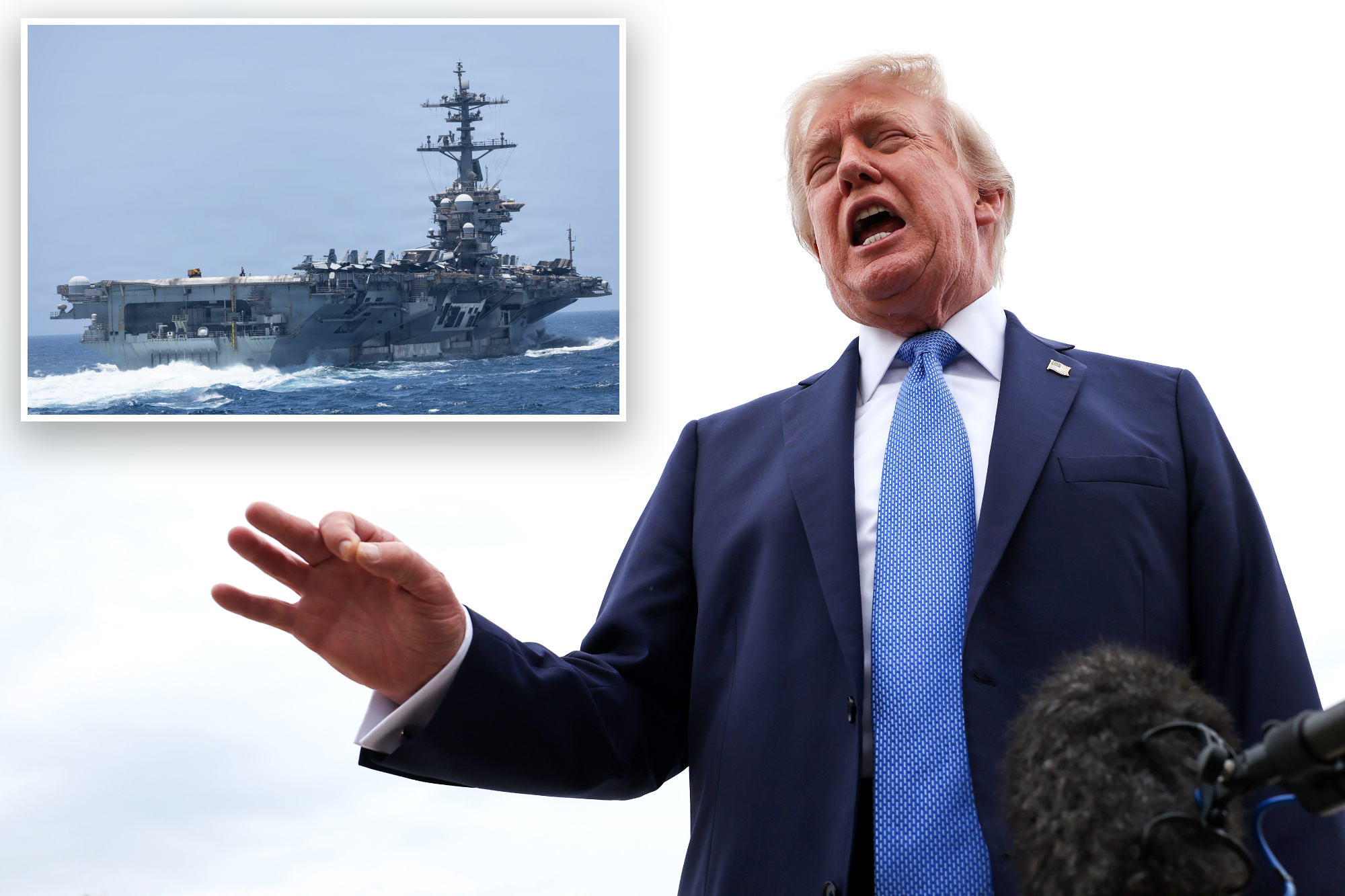 Trump shrugs off concerns about conditions on USS Abraham Lincoln, says deployment has been ‘not nearly long enough’