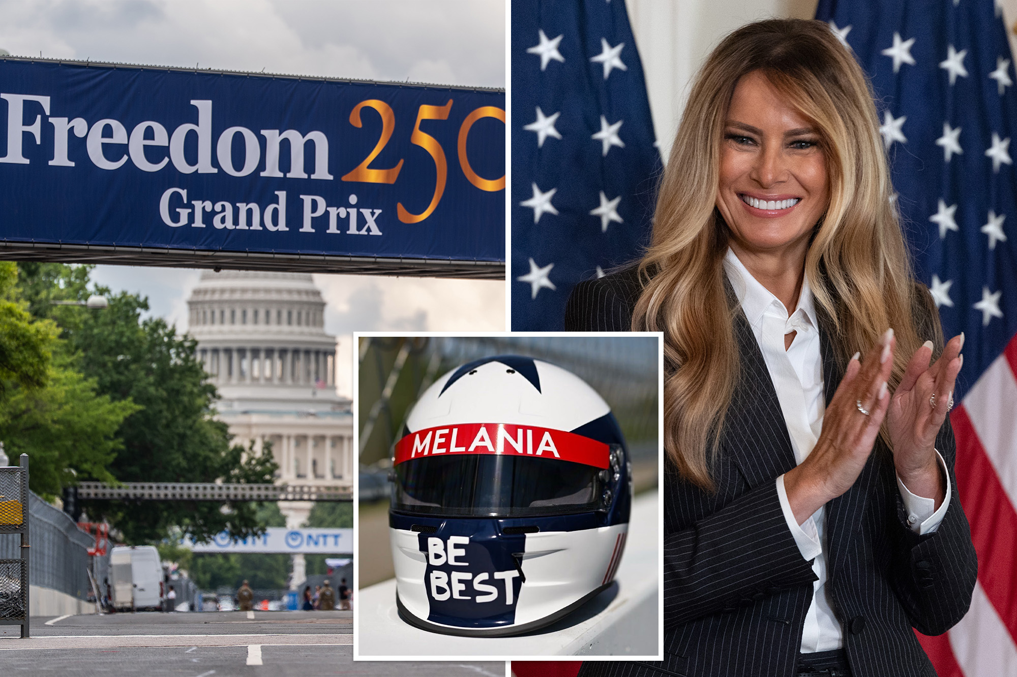 Melania Trump links up with IndyCar for foster kid scholarships — and a stylish new look