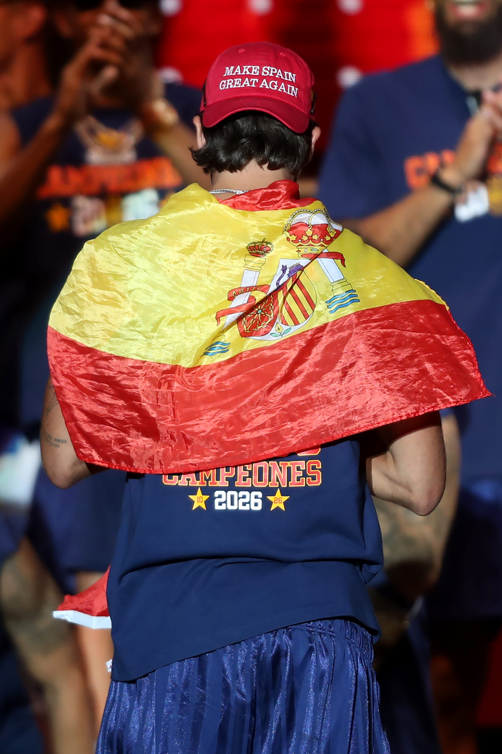 Spain’s World Cup hero Ferran Torres reveals why he wore Trump-inspired ‘Make Spain Great Again’ cap at victory parade