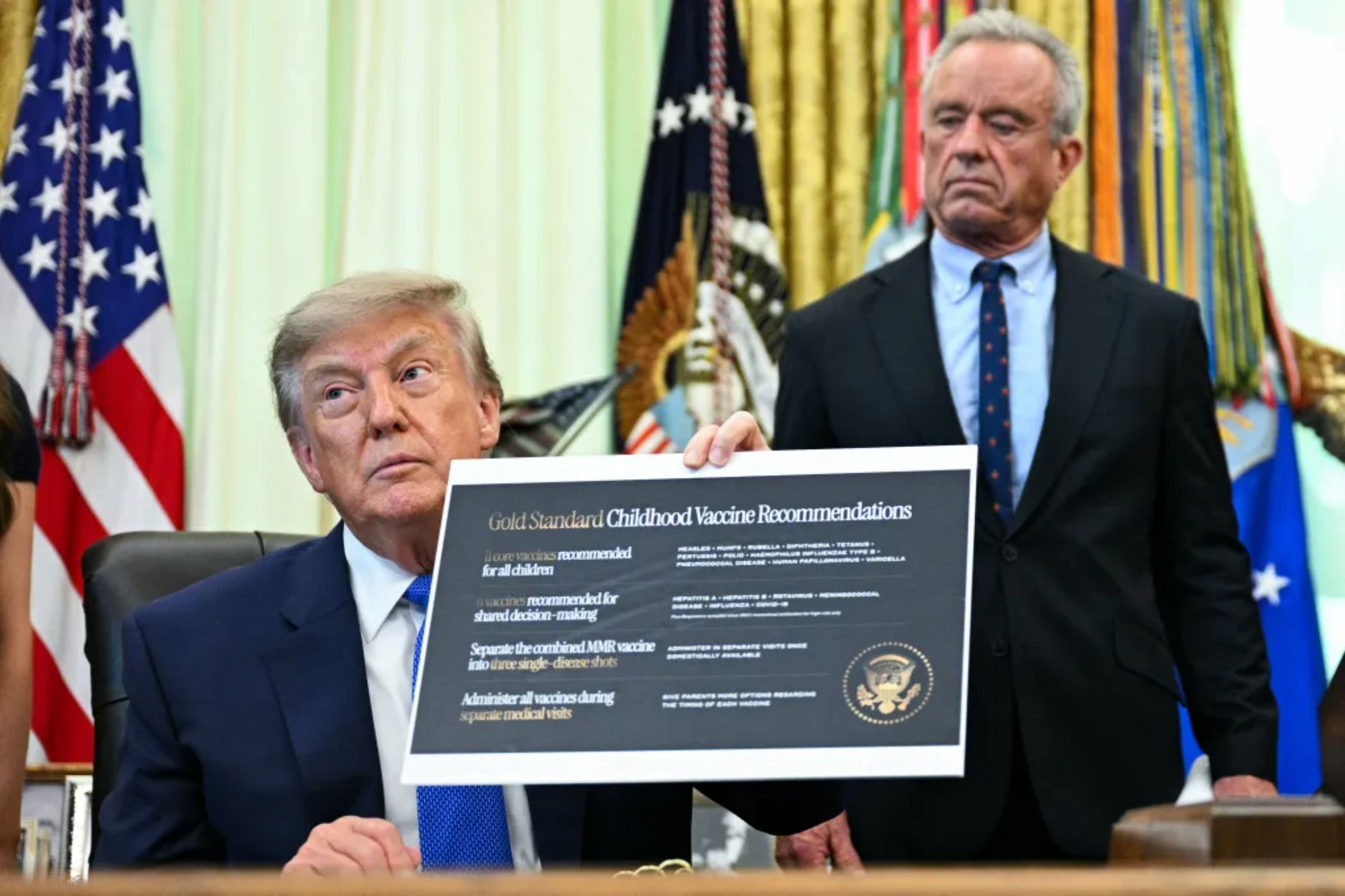 Trump signs childhood immunization executive order to limit shots — claims MMR vaccine can be ‘quite lethal’
