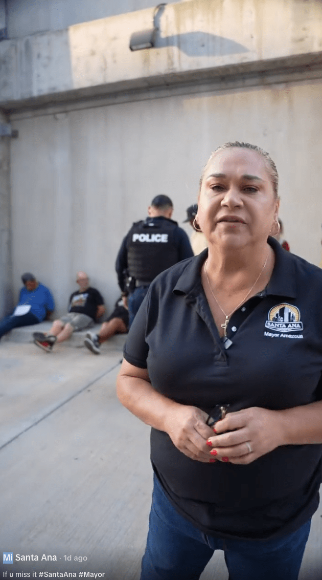 Santa Ana mayor’s homelessness crackdown goes viral as Karen Bass called out