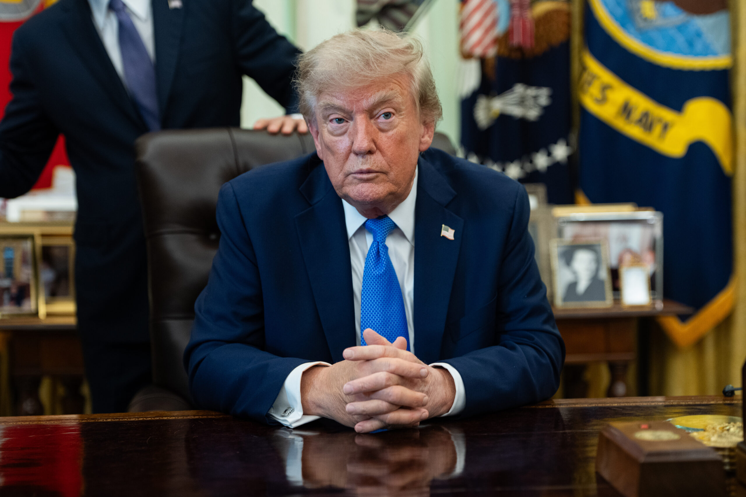 Trump posts image of fortified ‘drone port’ atop White House ballroom in rebuke to judges
